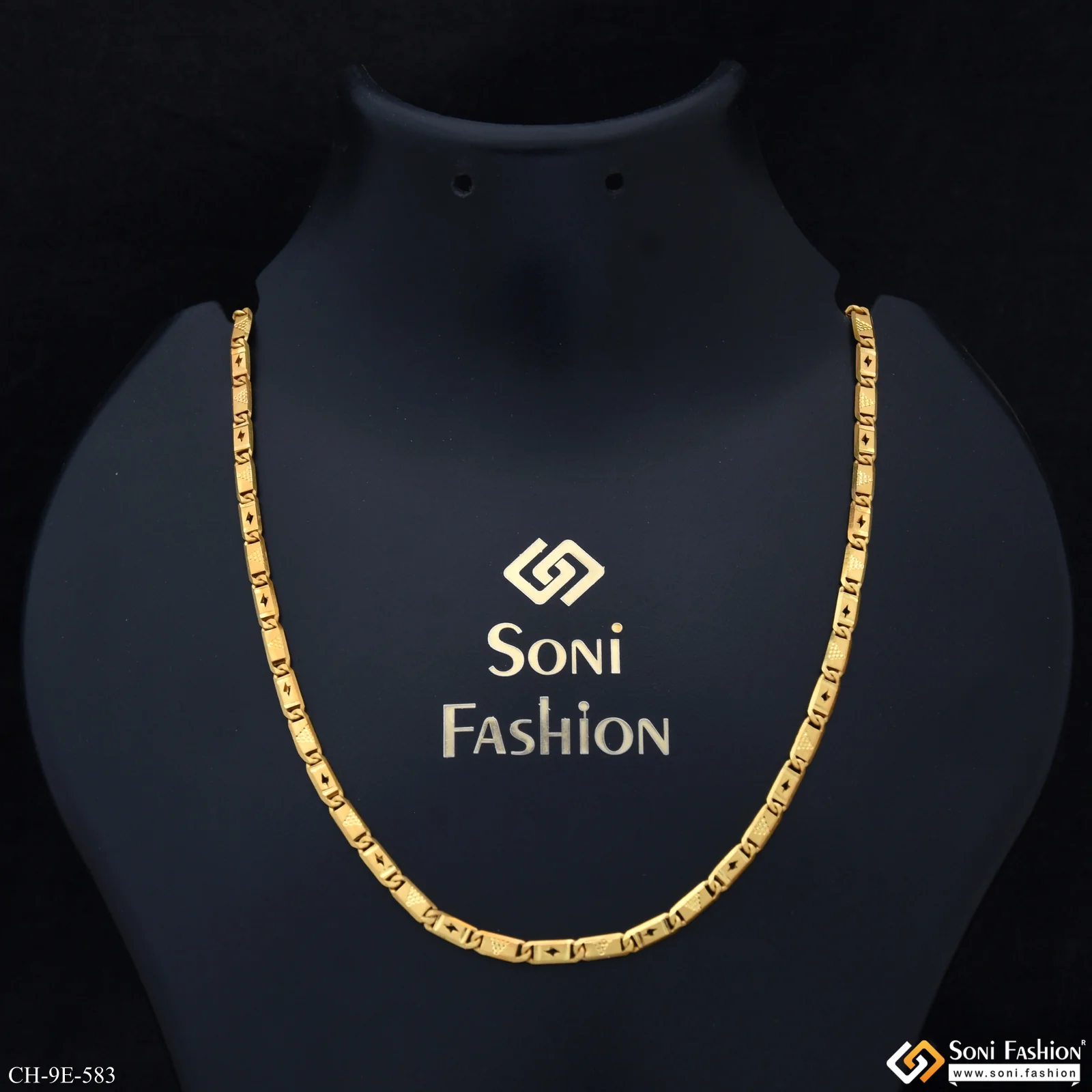 Sophisticated Design Gold Plated Nawabi Chain for Men - Style E583