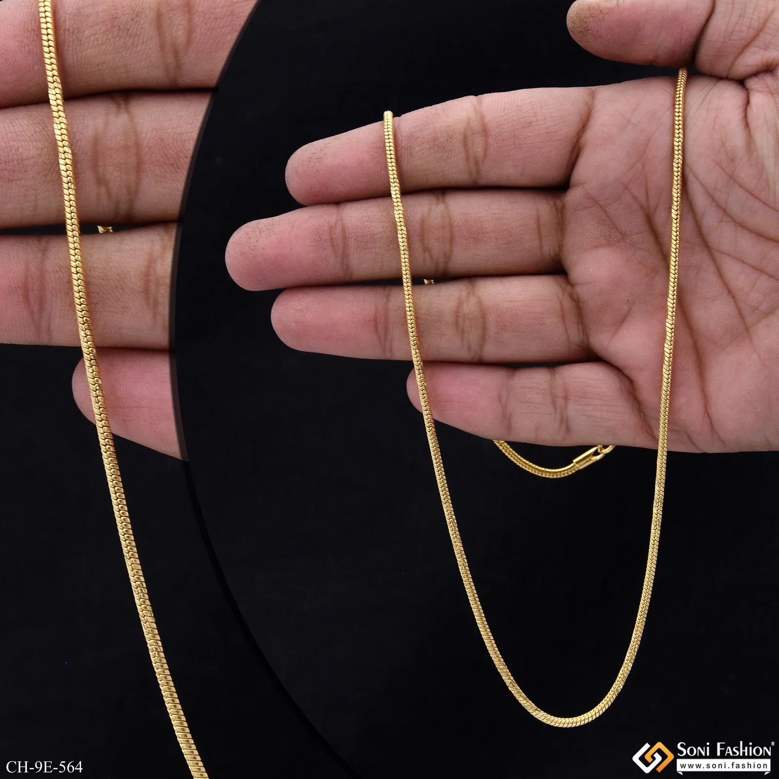 Sophisticated Design Gold Plated Rope Chain for Men - Style E564 - Image 4