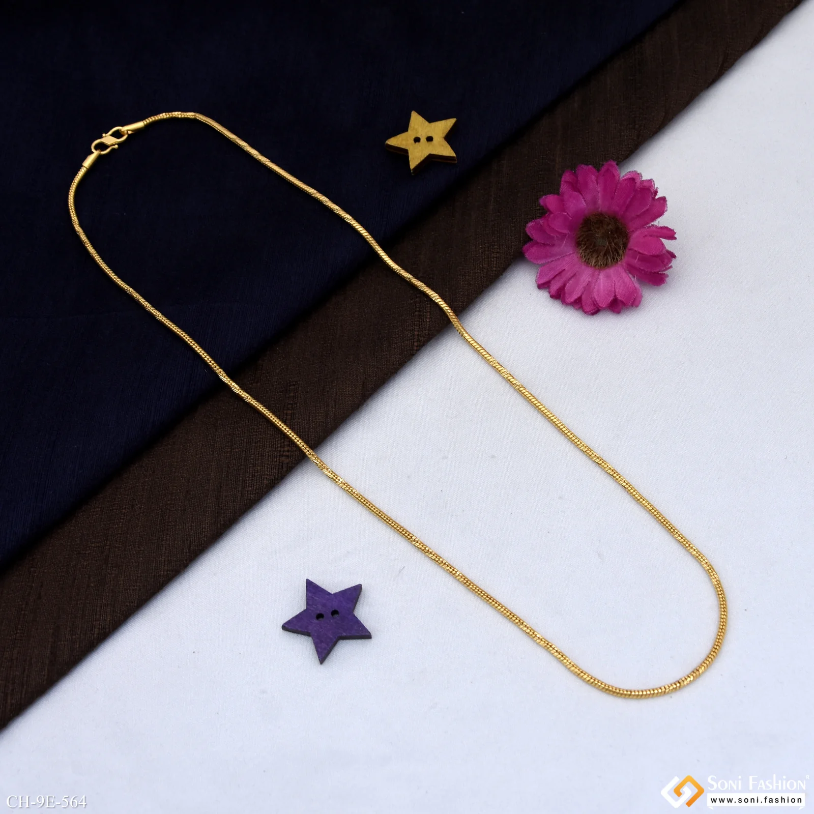 Sophisticated Design Gold Plated Rope Chain for Men - Style E564 - Image 6