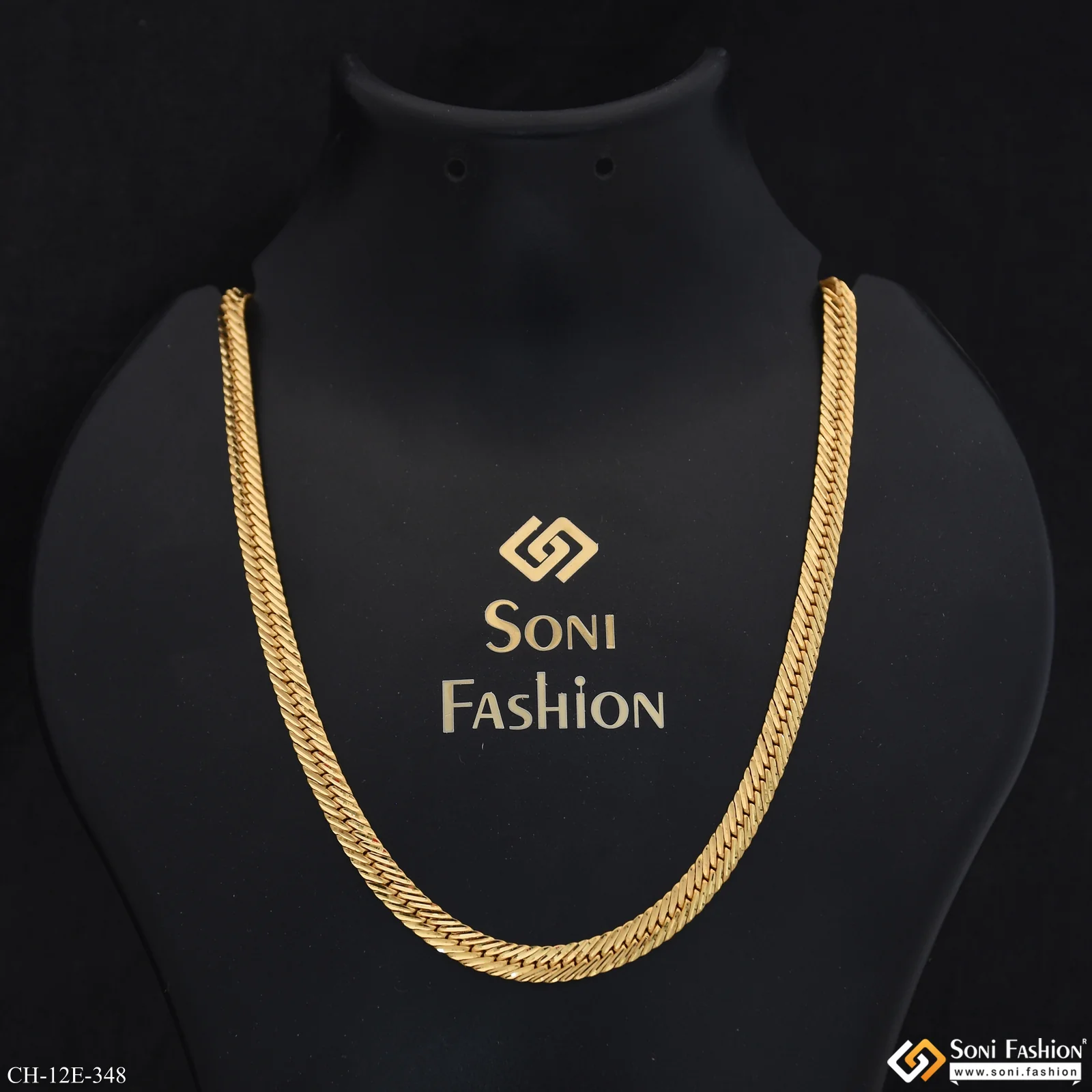 Sophisticated Design Gold Plated Snake Chain for Men - Style E348 - Image 2