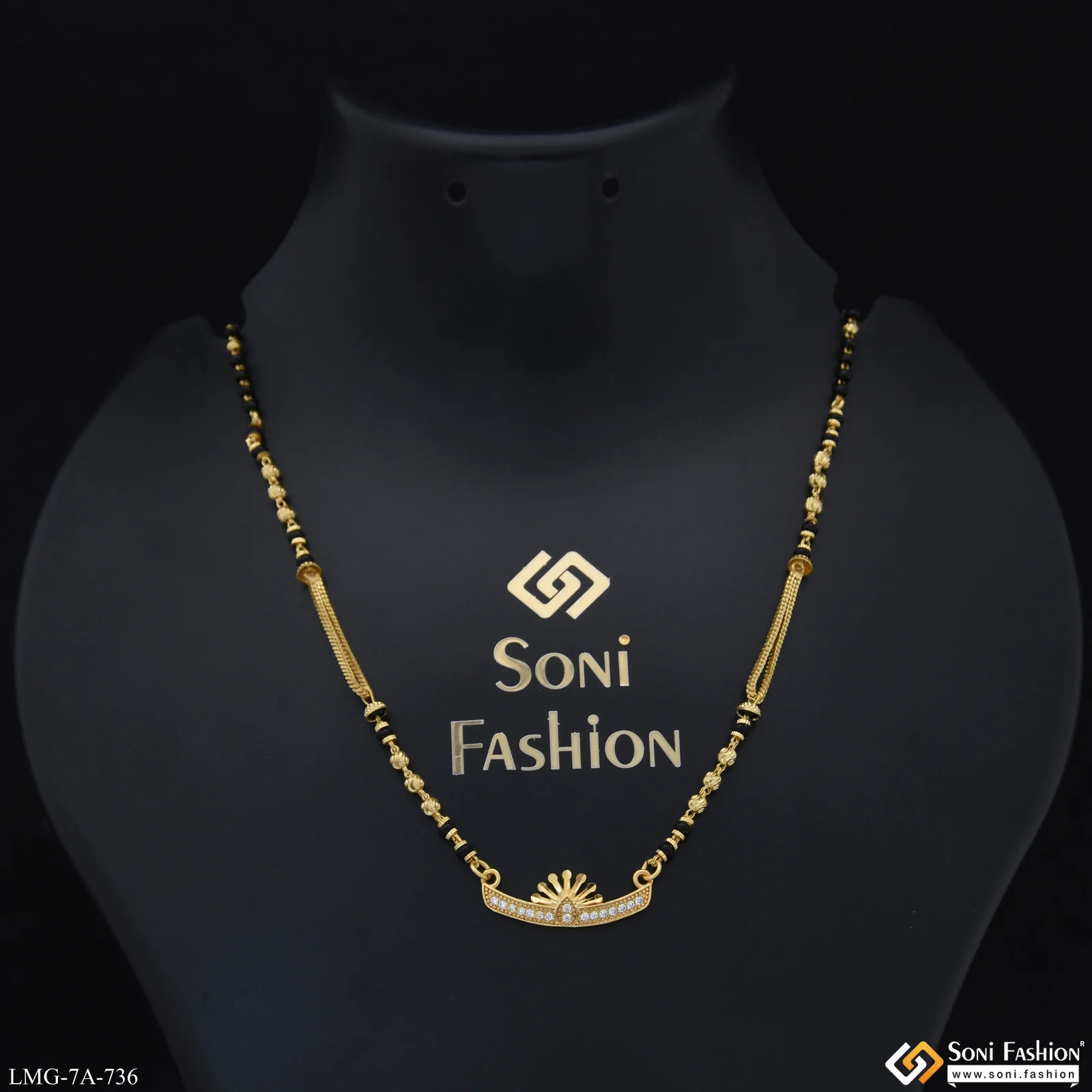 Sparkling Design Gold Plated Mangalsutra for Women - Style A736