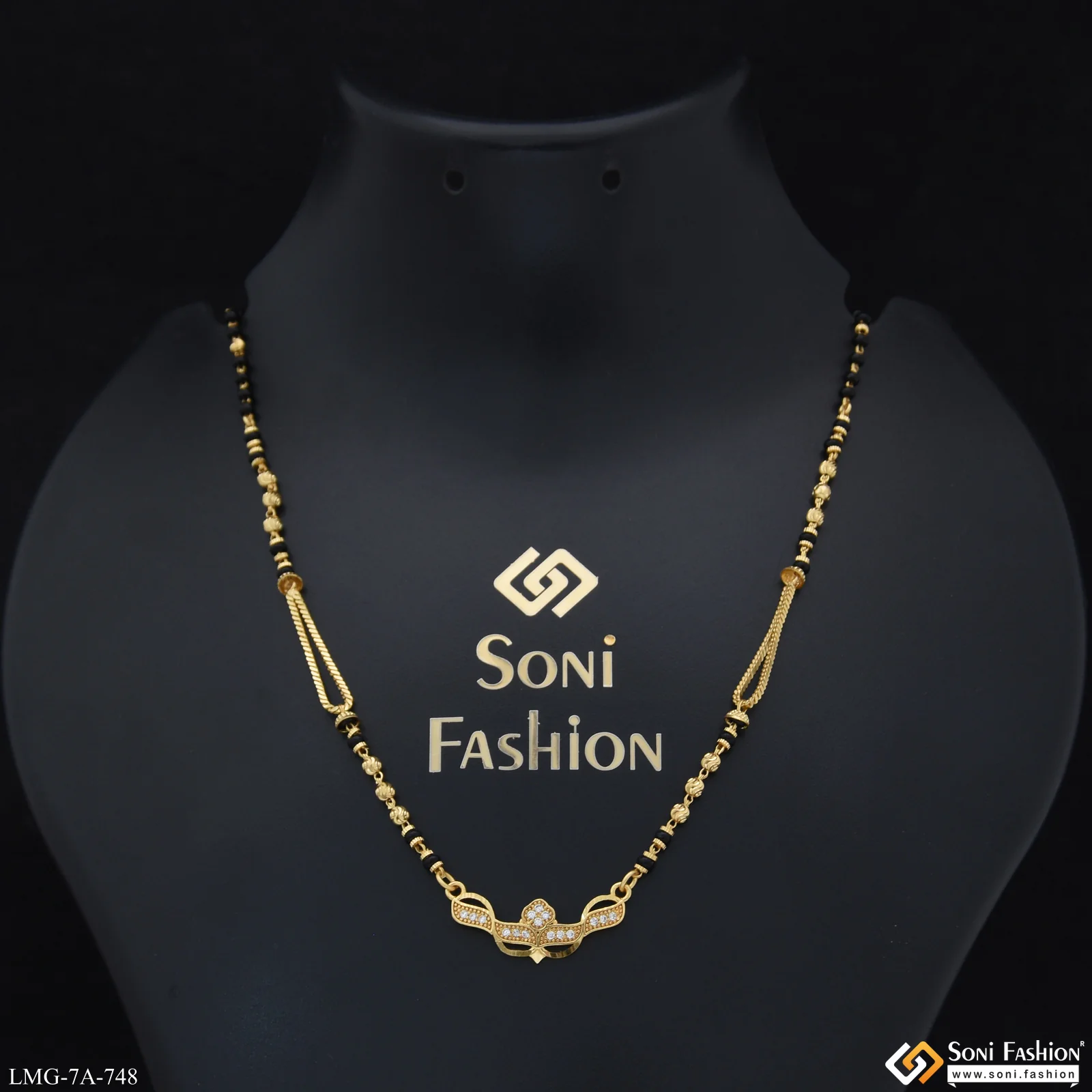 Sparkling Design Gold Plated Mangalsutra for Women - Style A748