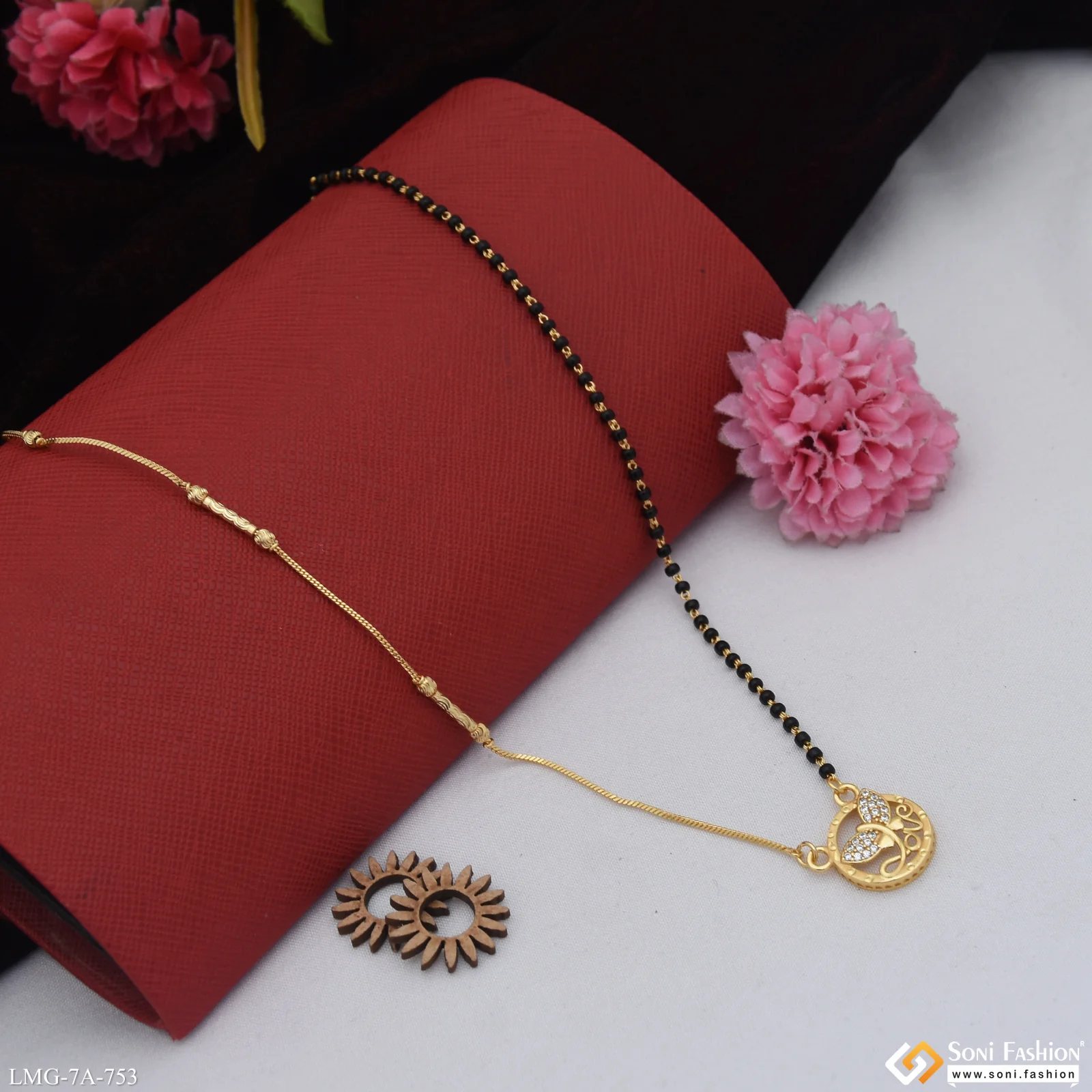 Sparkling Design Gold Plated Mangalsutra for Women - Style A753 - Image 4