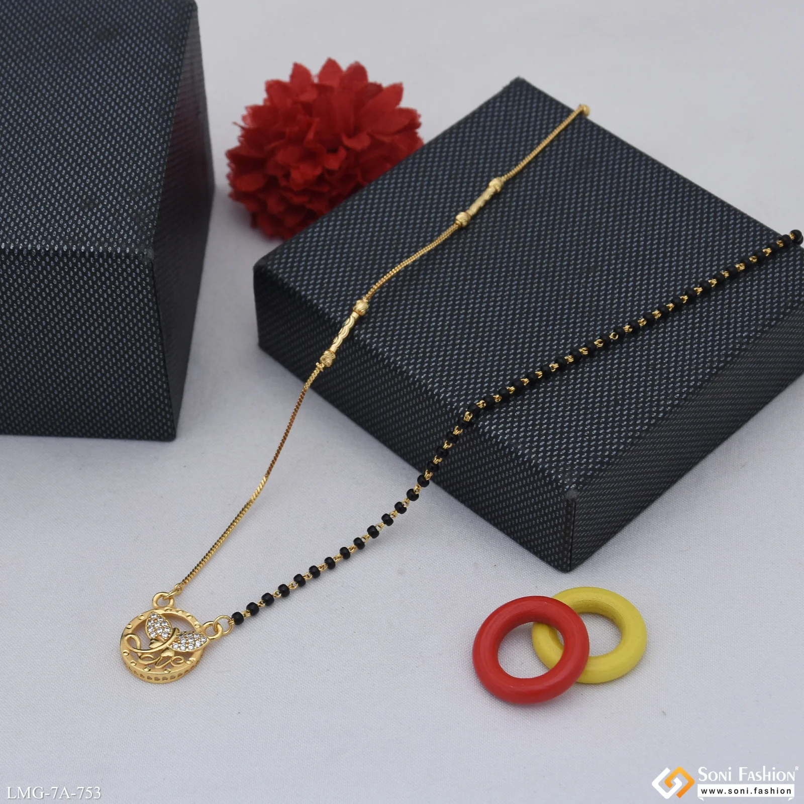Sparkling Design Gold Plated Mangalsutra for Women - Style A753 - Image 5