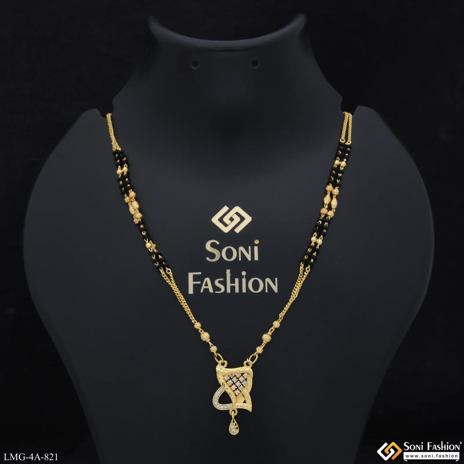 Sparkling Design Gold Plated Mangalsutra for Women - Style A821