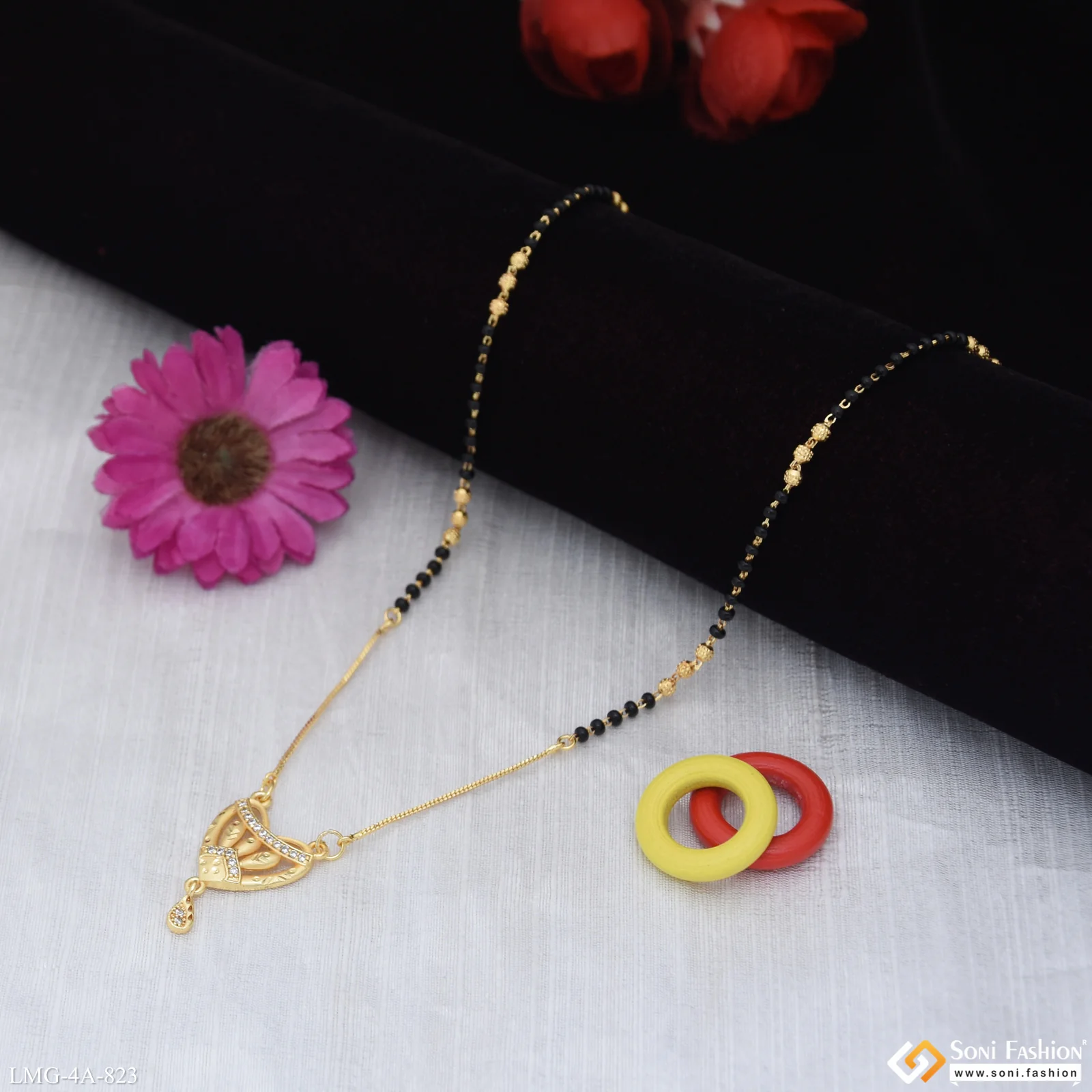 Sparkling Design Gold Plated Mangalsutra for Women - Style A823 - Image 2