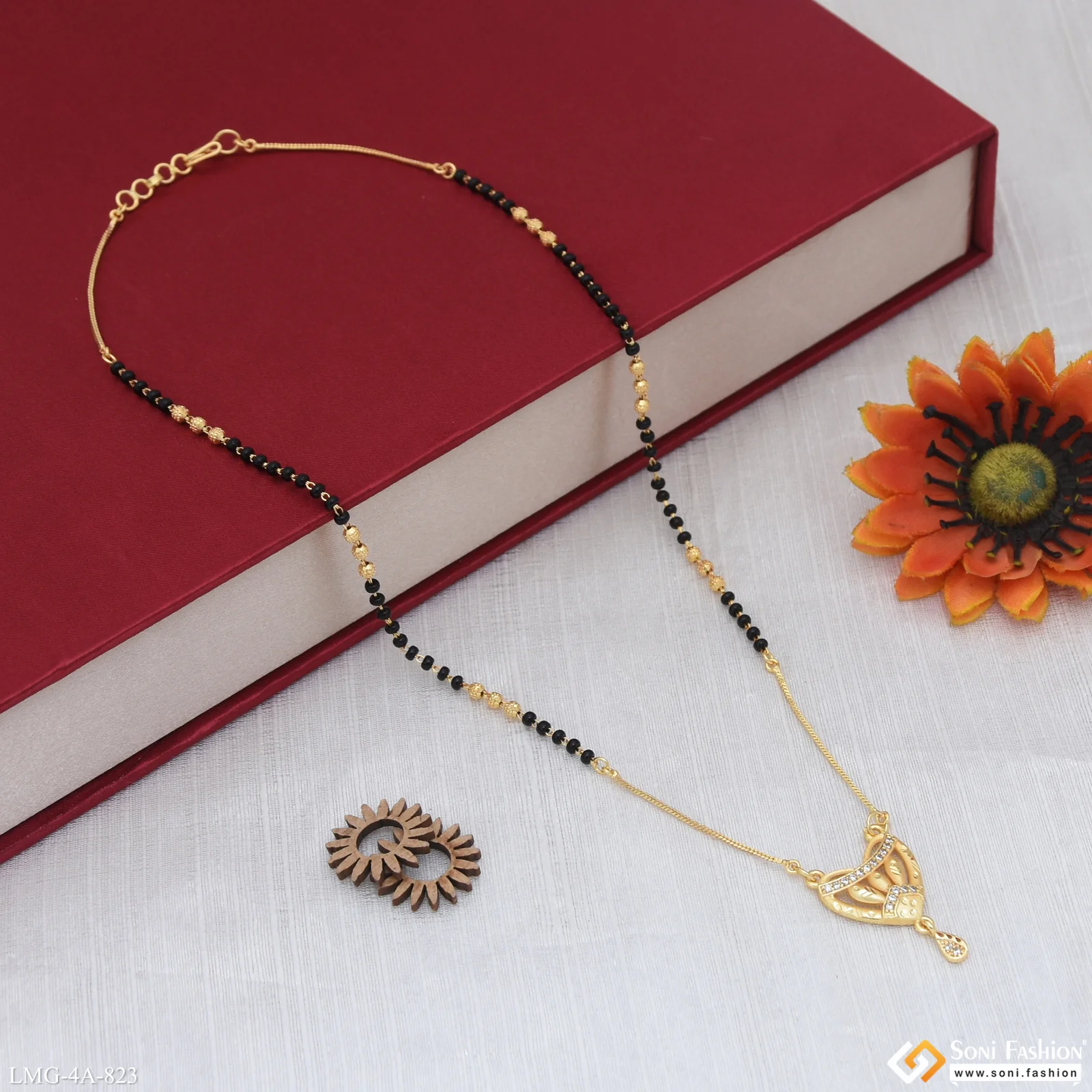 Sparkling Design Gold Plated Mangalsutra for Women - Style A823 - Image 3