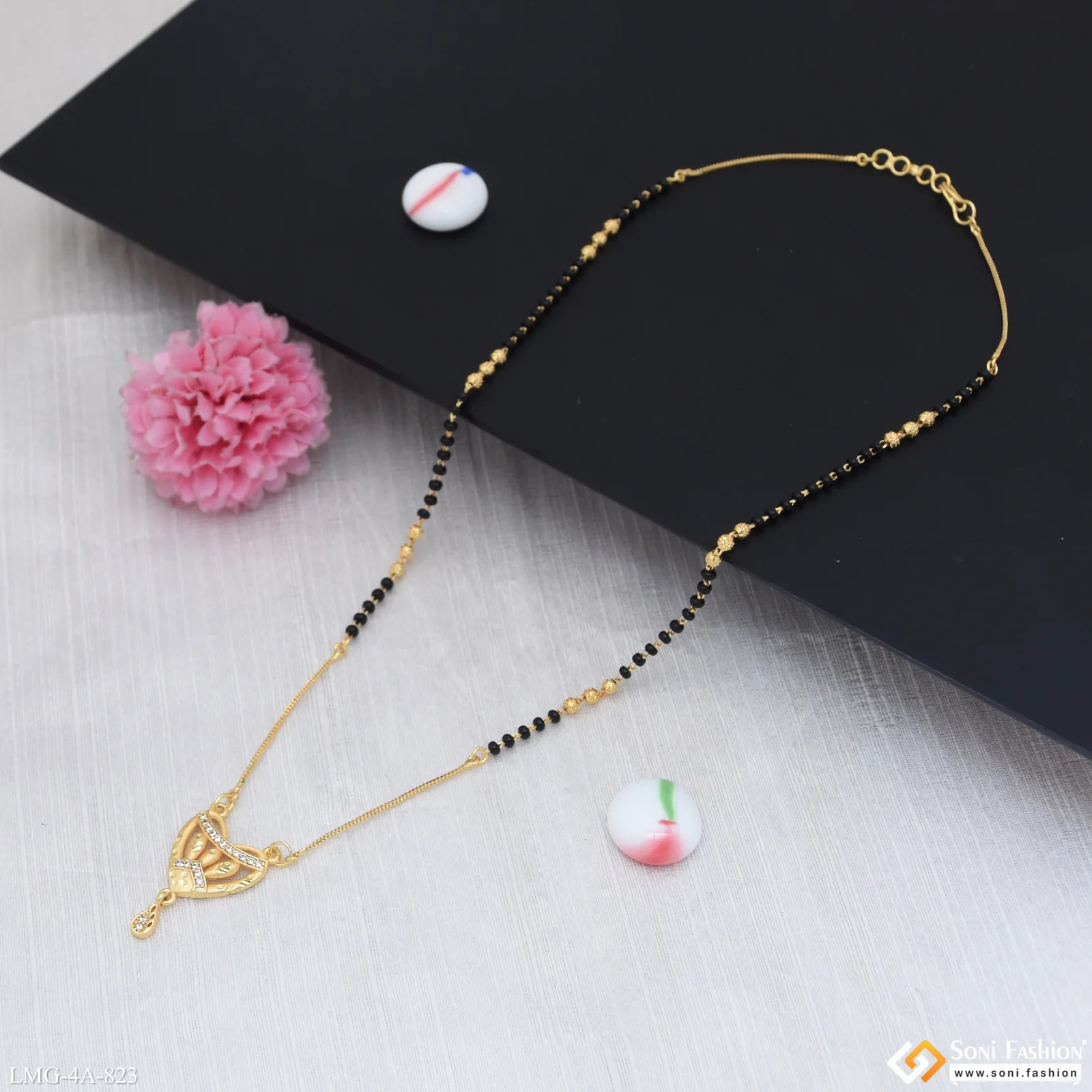 Sparkling Design Gold Plated Mangalsutra for Women - Style A823 - Image 4