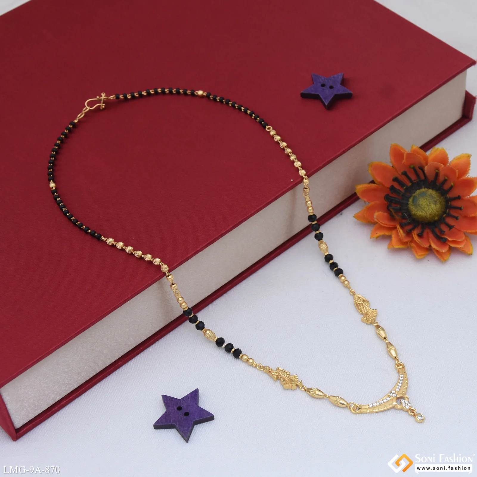 Sparkling Design Gold Plated Mangalsutra for Women - Style A870 - Image 4