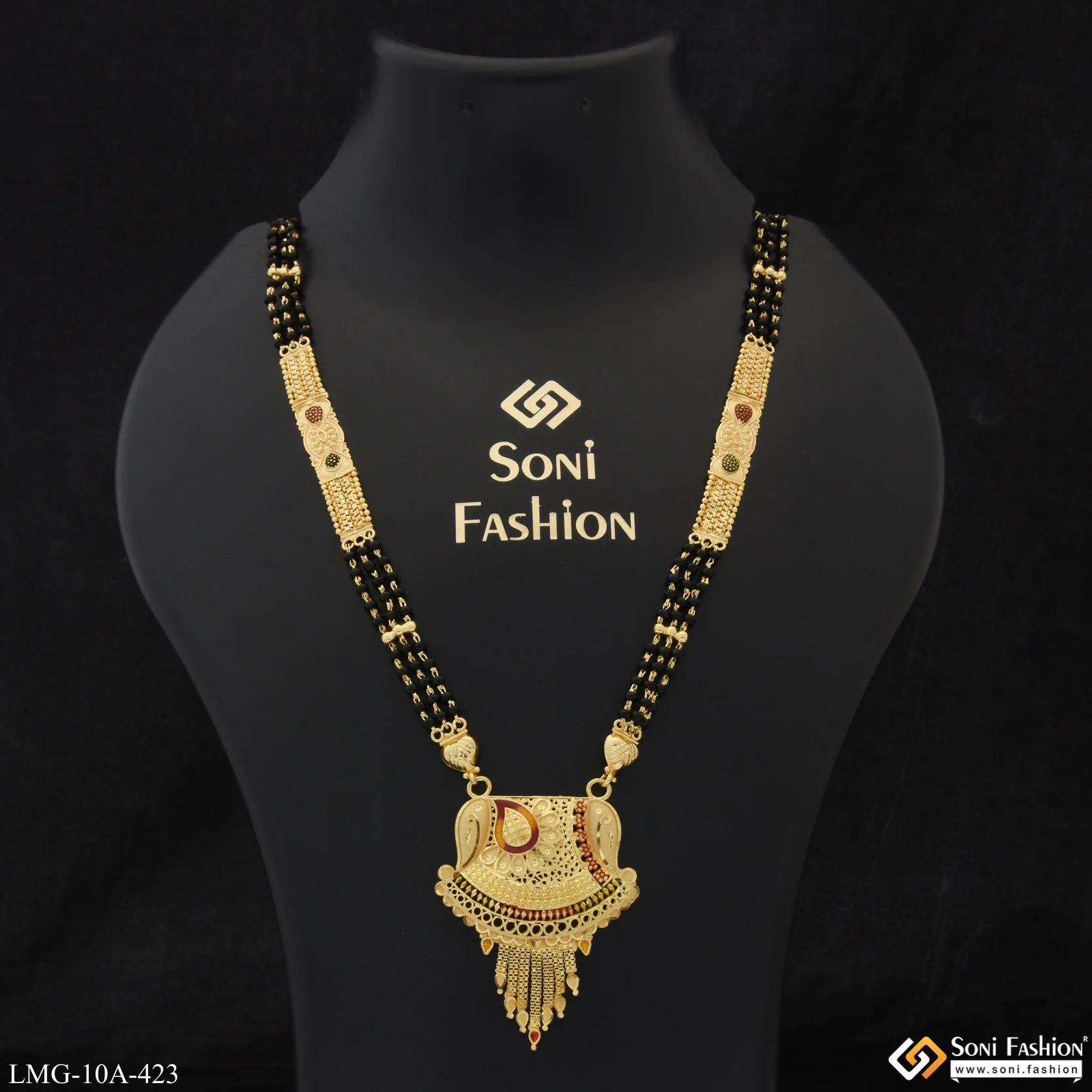 Sparkling Design Lovely Design Gold Plated Mangalsutra for Women - Style A423 - Image 2