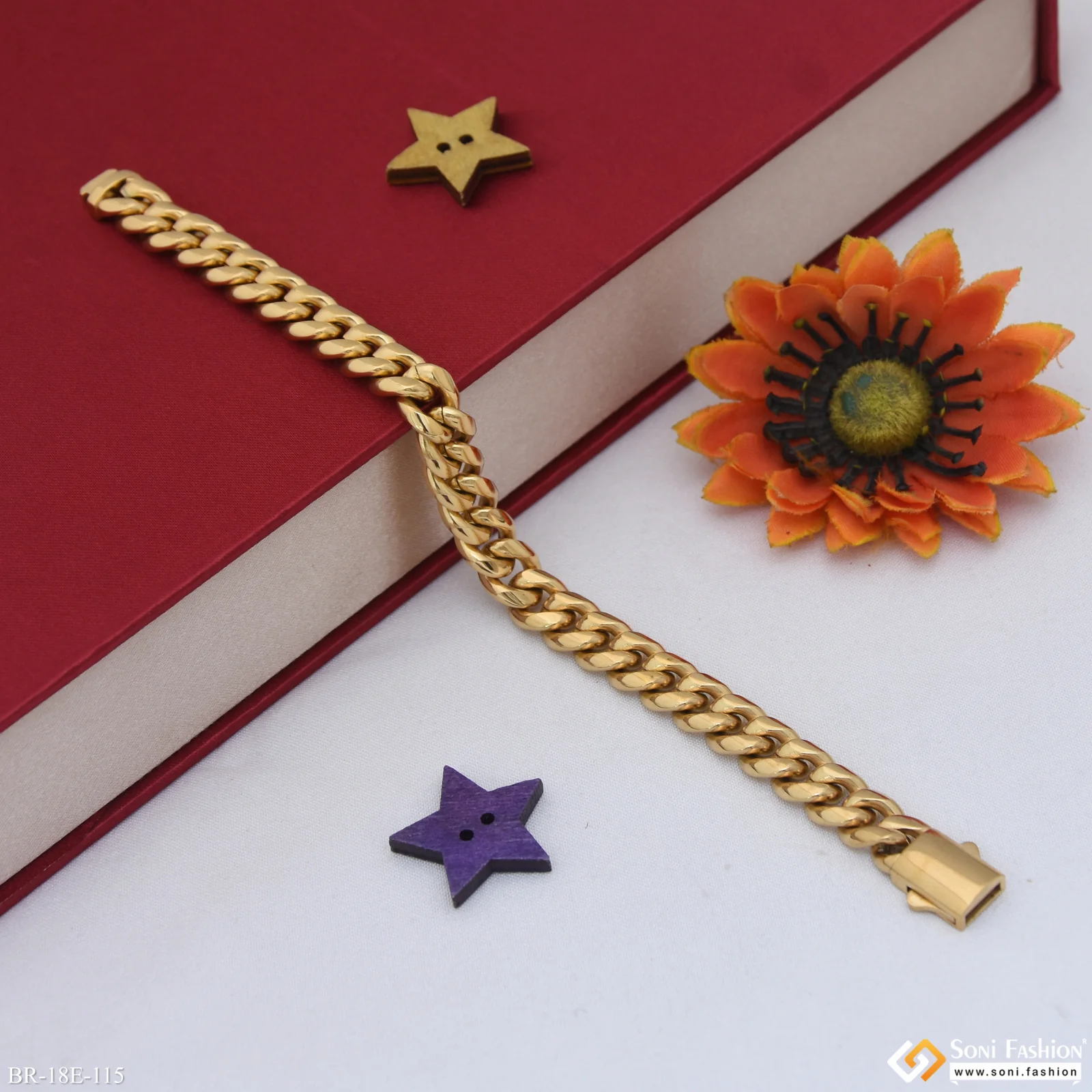 Stainless Steel Cuban Link Bracelet for Men - Style E115 - Image 4