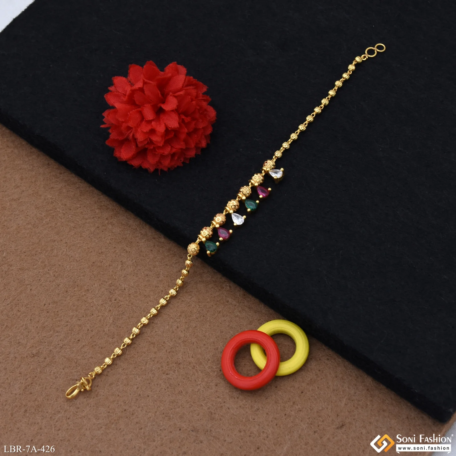 Stunning Design Gold Plated Bracelet for Ladies - Style A426 - Image 2