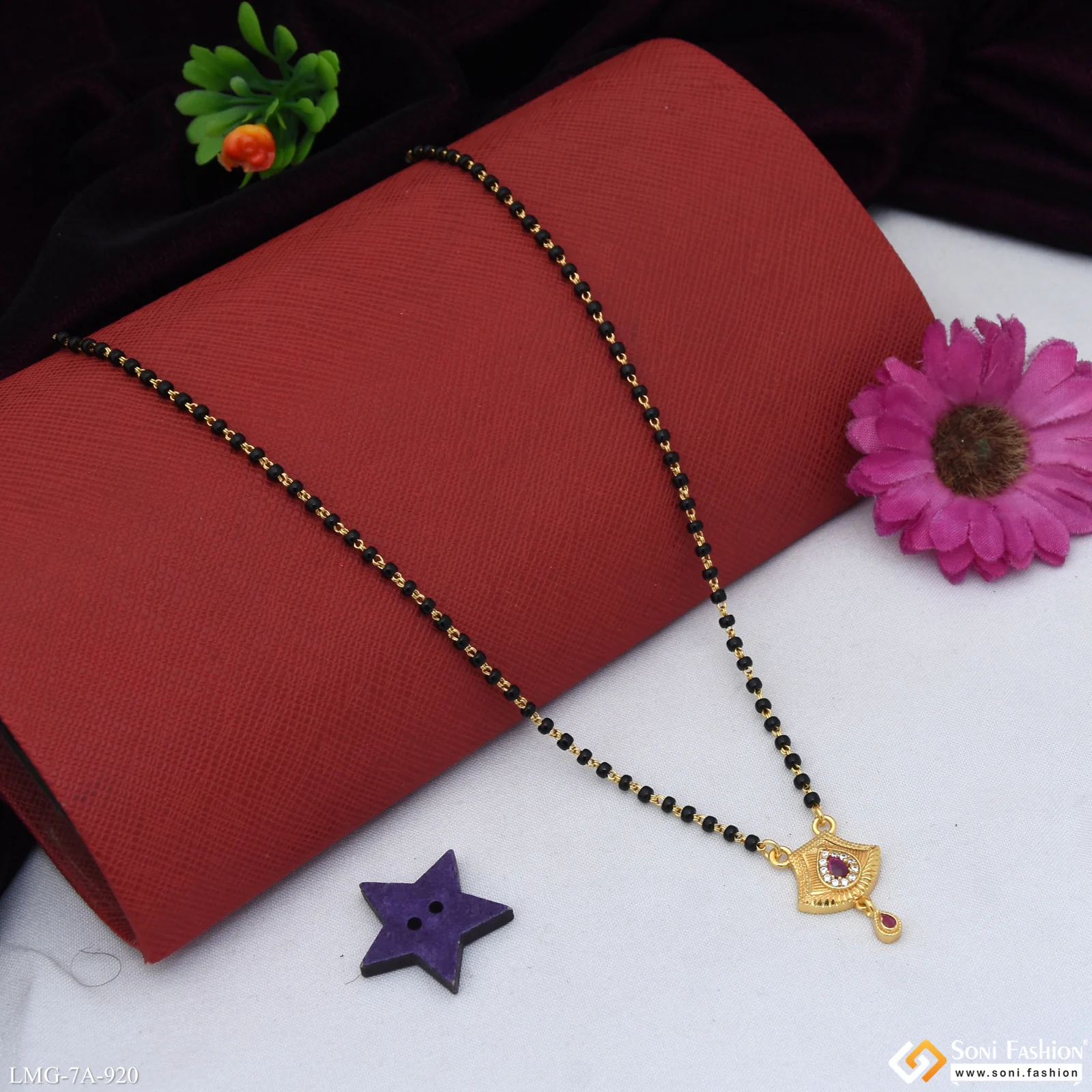 Stunning Design Gold Plated Mangalsutra for Women - Style A920 - Image 3
