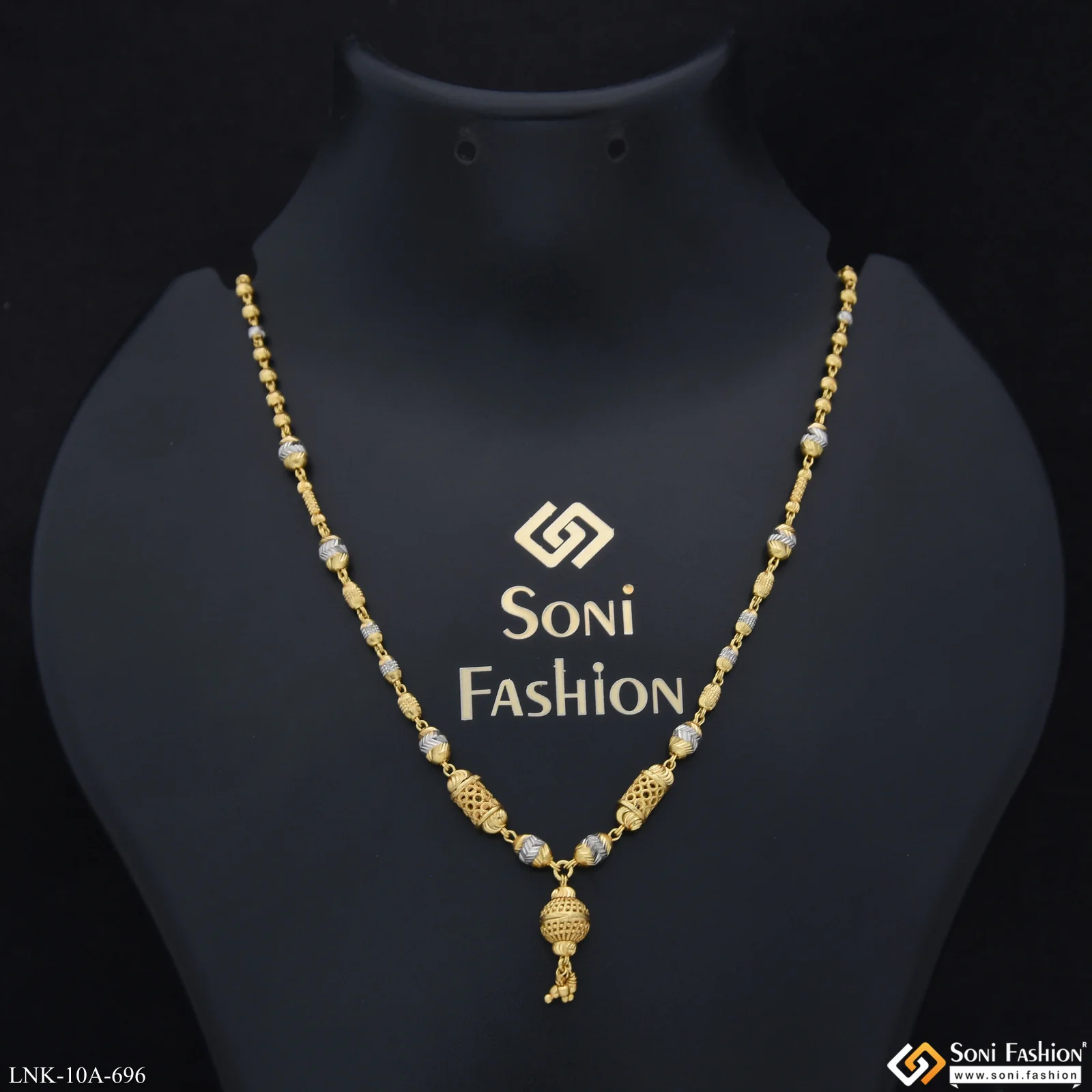 Stunning Design Gold Plated Necklace for Ladies - Style A696