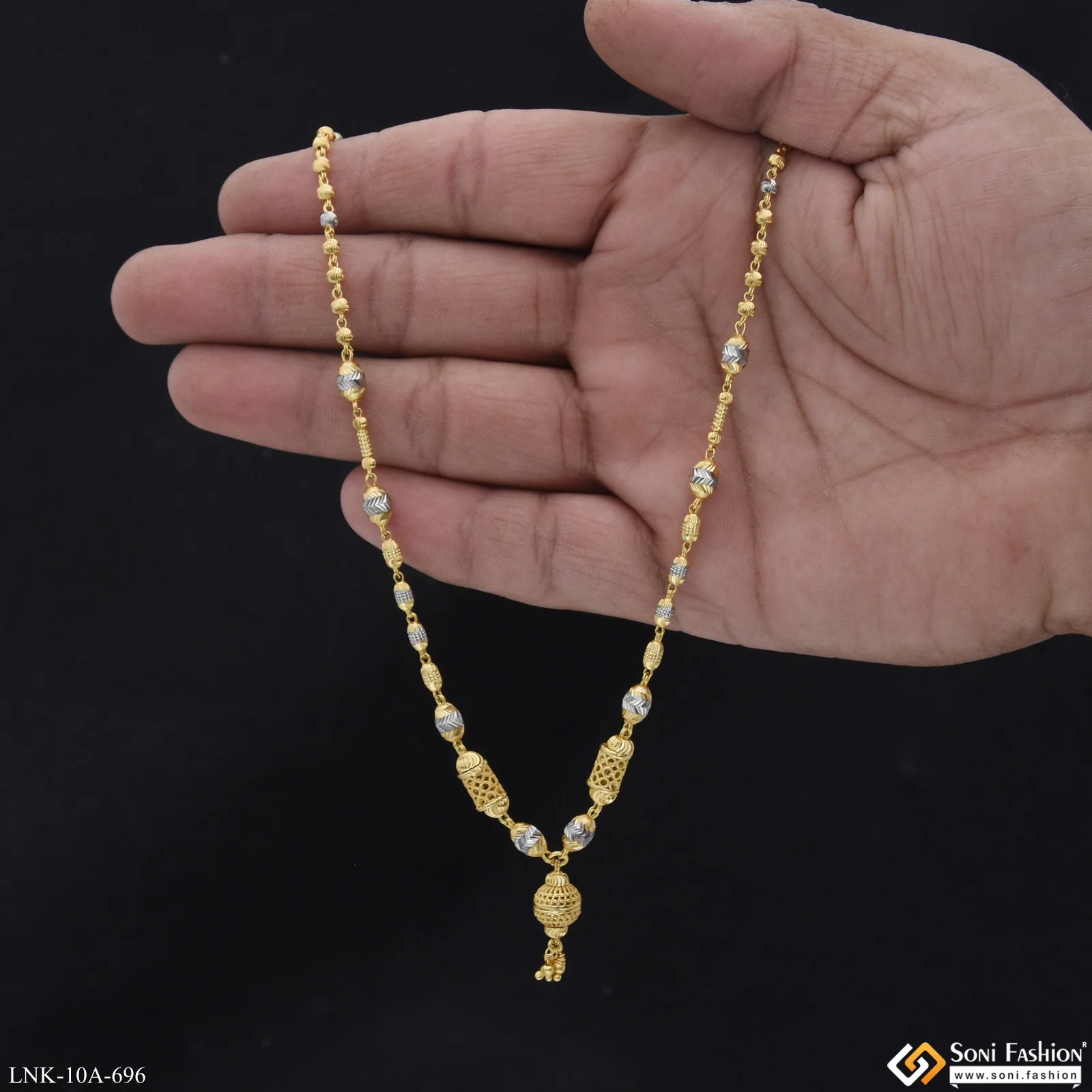 Stunning Design Gold Plated Necklace for Ladies - Style A696 - Image 2