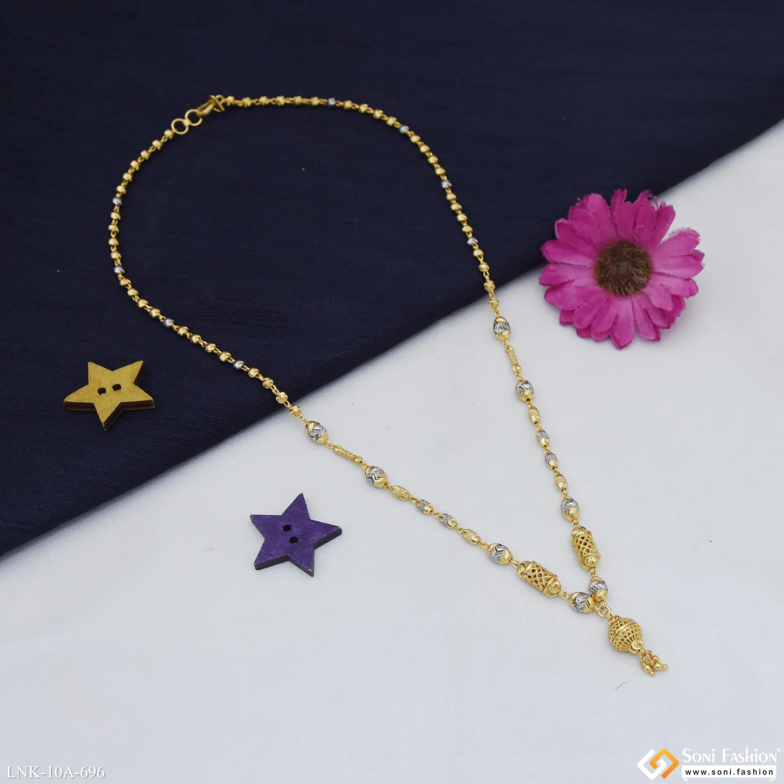 Stunning Design Gold Plated Necklace for Ladies - Style A696 - Image 4