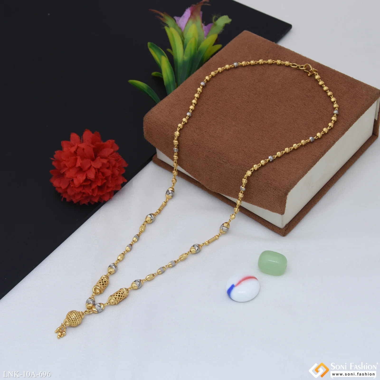 Stunning Design Gold Plated Necklace for Ladies - Style A696 - Image 5
