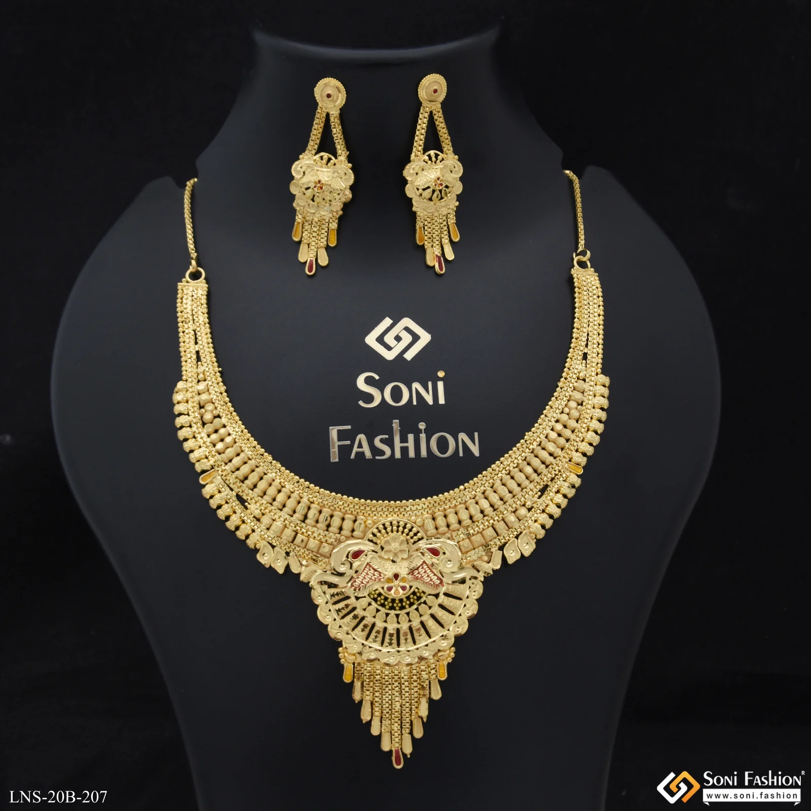 Stunning Design Gold Plated Necklace Set for Women - Style B207 - Image 2