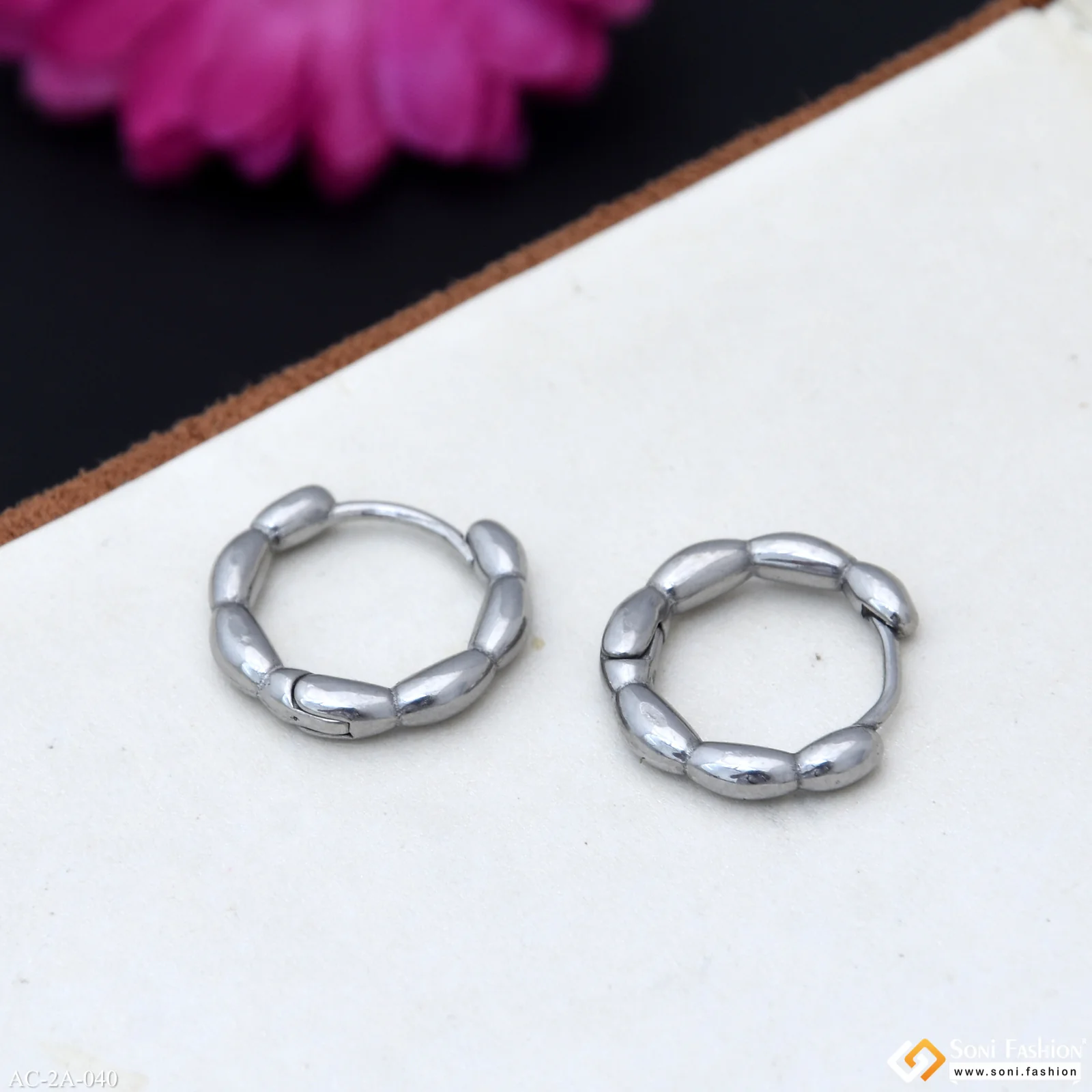 Stunning Design Superior Quality Stud Earring for Men (2 Pc) - Style A040 - Image 3