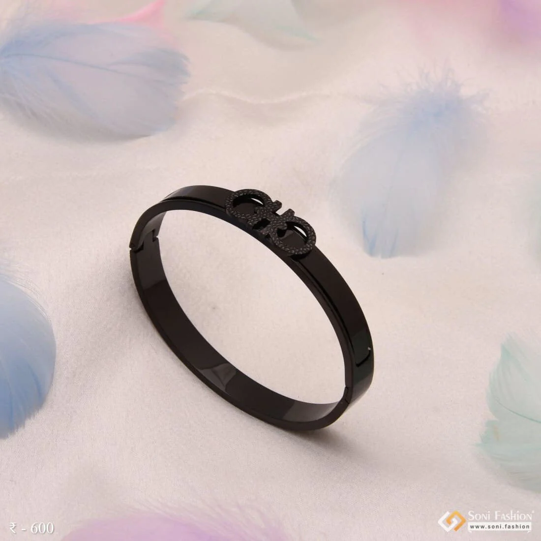 Stylish Design Best Quality Black Color Kada For Men - Style A438 - Image 3