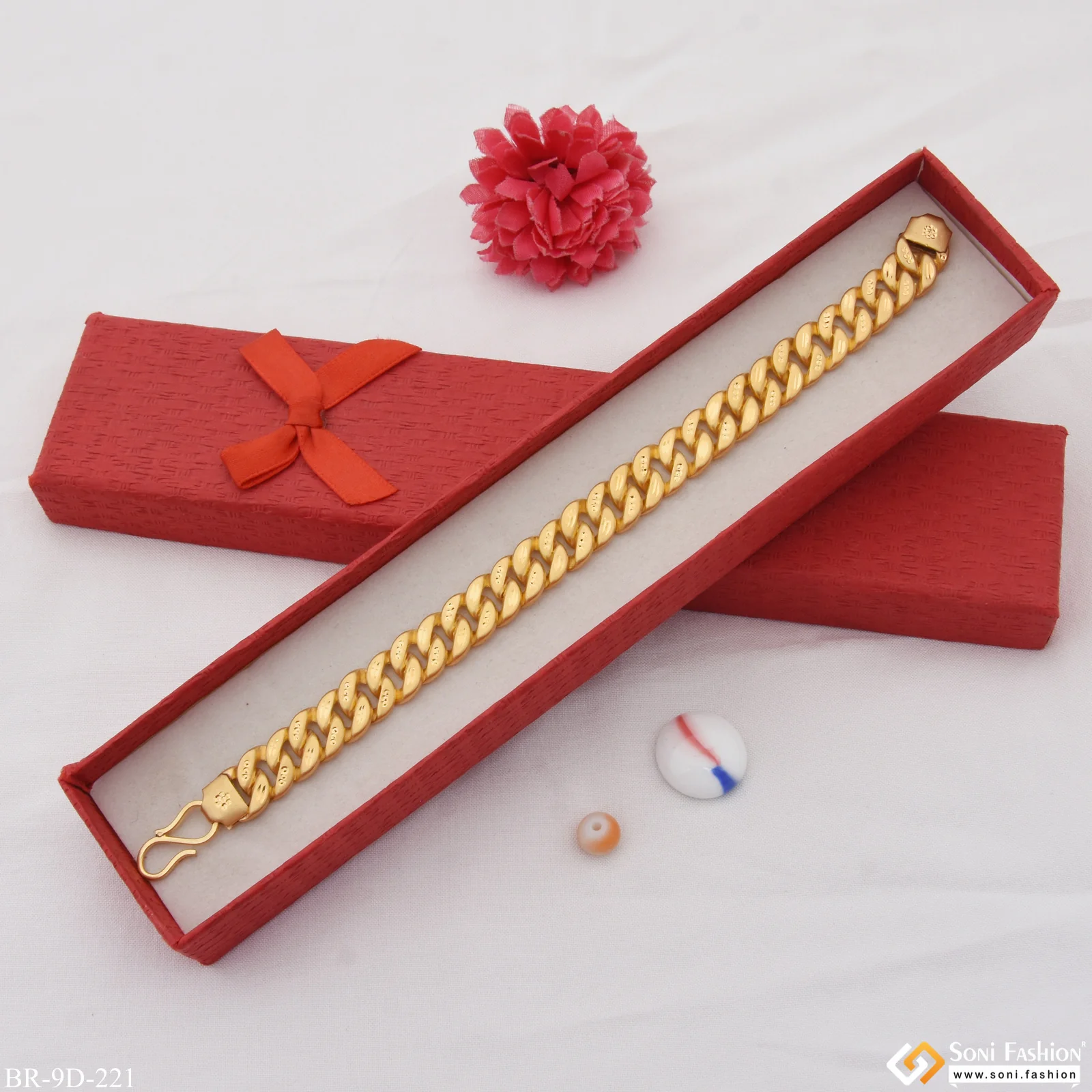 Stylish Design Best Quality Gold Plated Pokal Bracelet for Men - Style D221 - Image 5