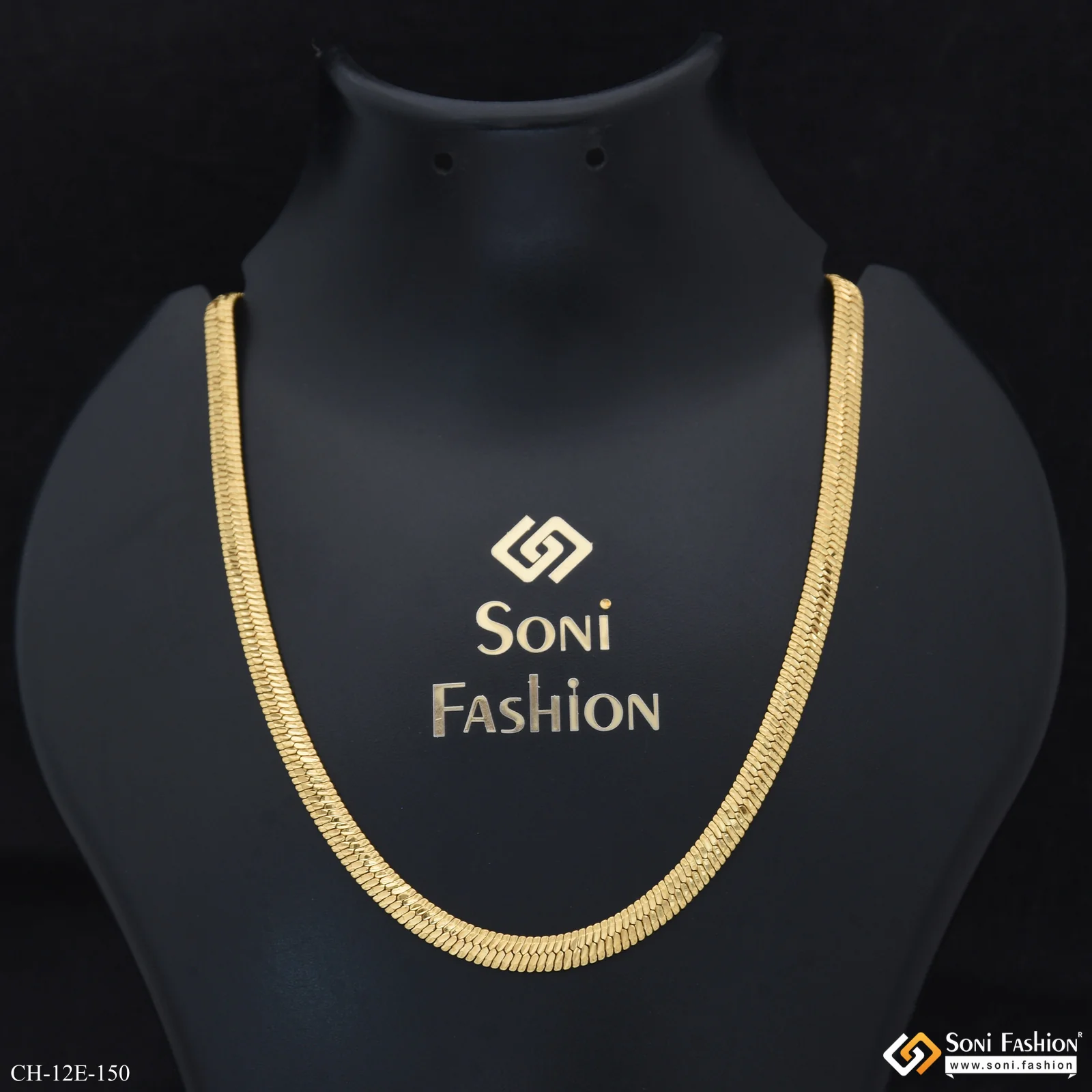 Stylish Design Gold Plated Snake Chain for Men - Style E150