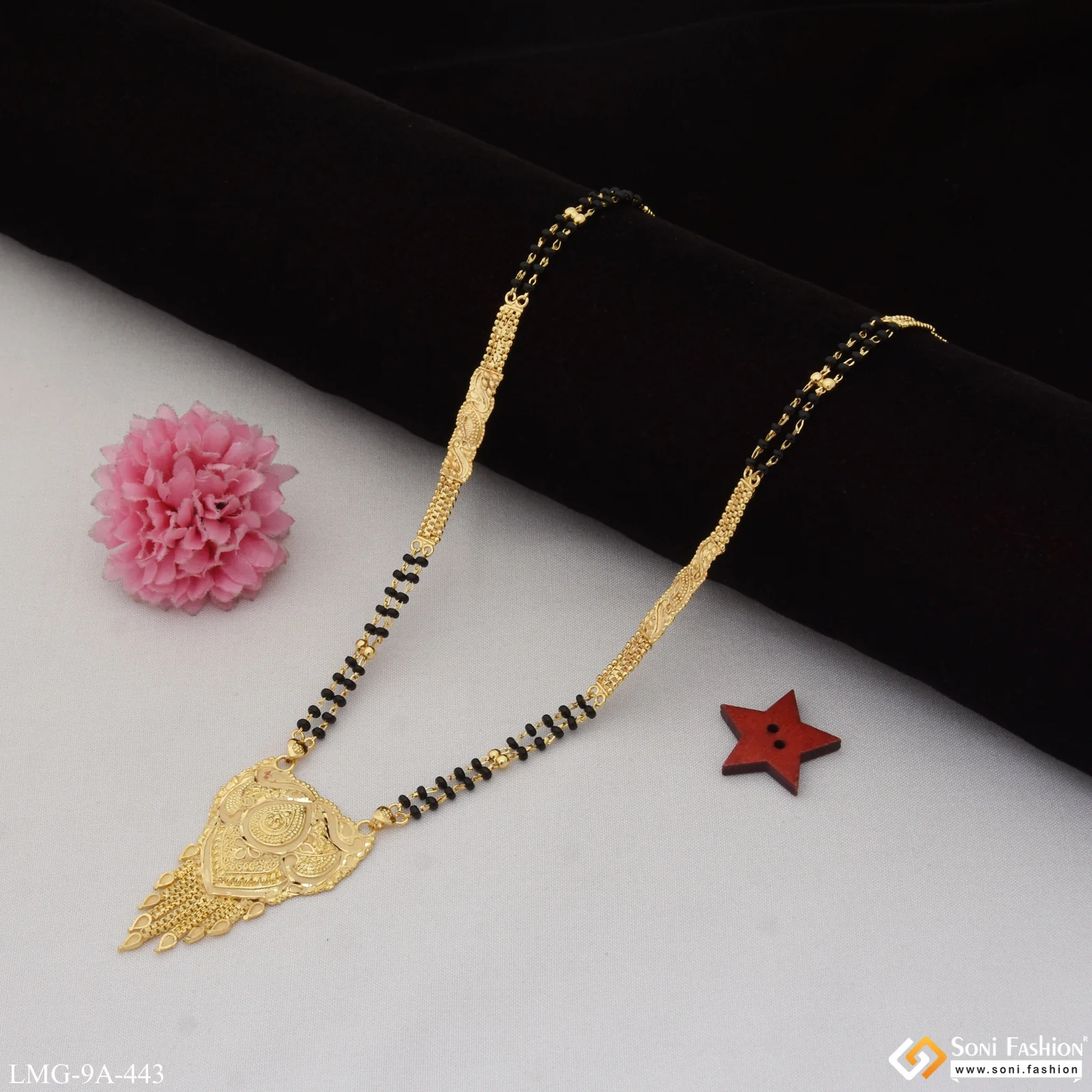 Superior Quality Fancy Design Gold Plated Mangalsutra for Women - Style A443 - Image 4