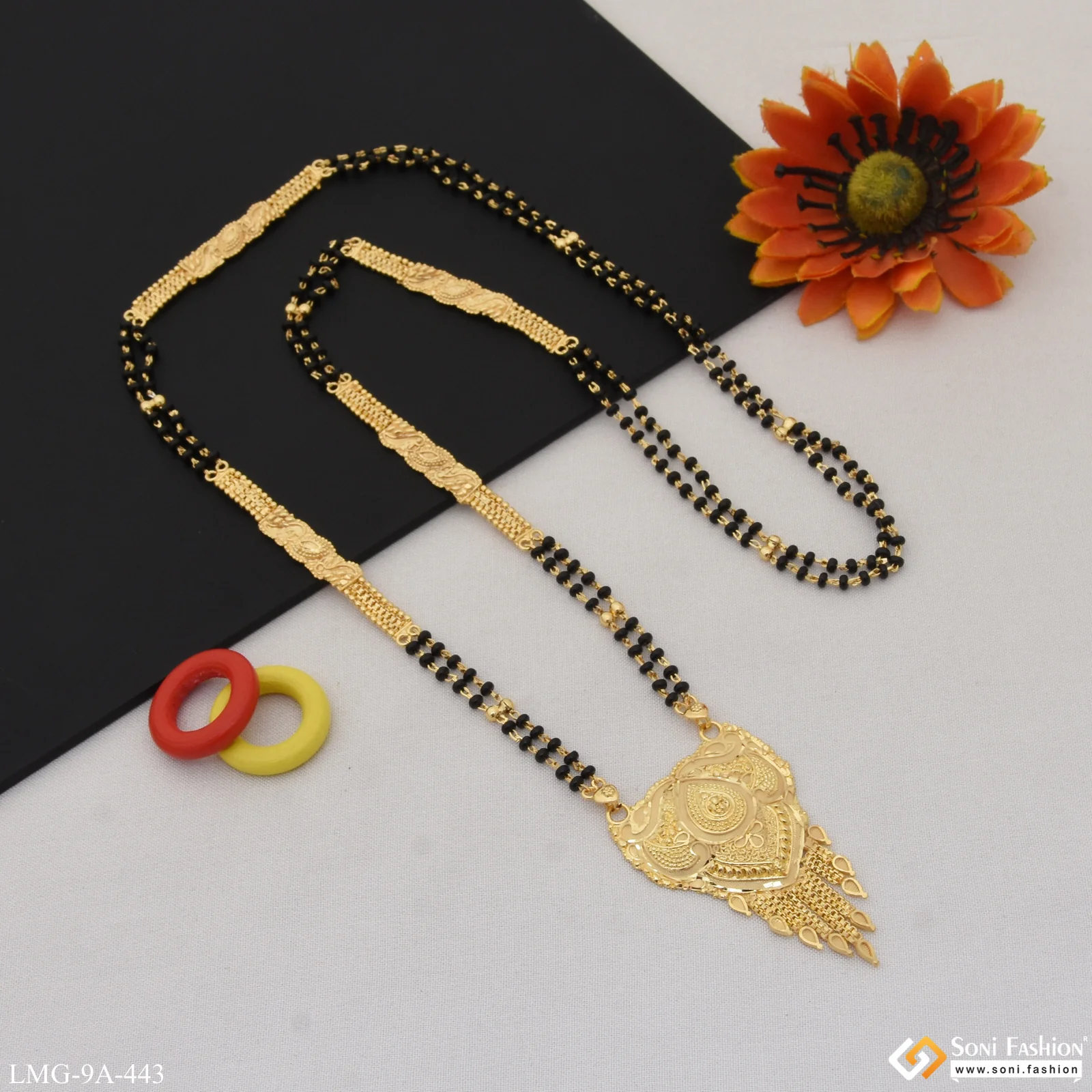 Superior Quality Fancy Design Gold Plated Mangalsutra for Women - Style A443 - Image 5