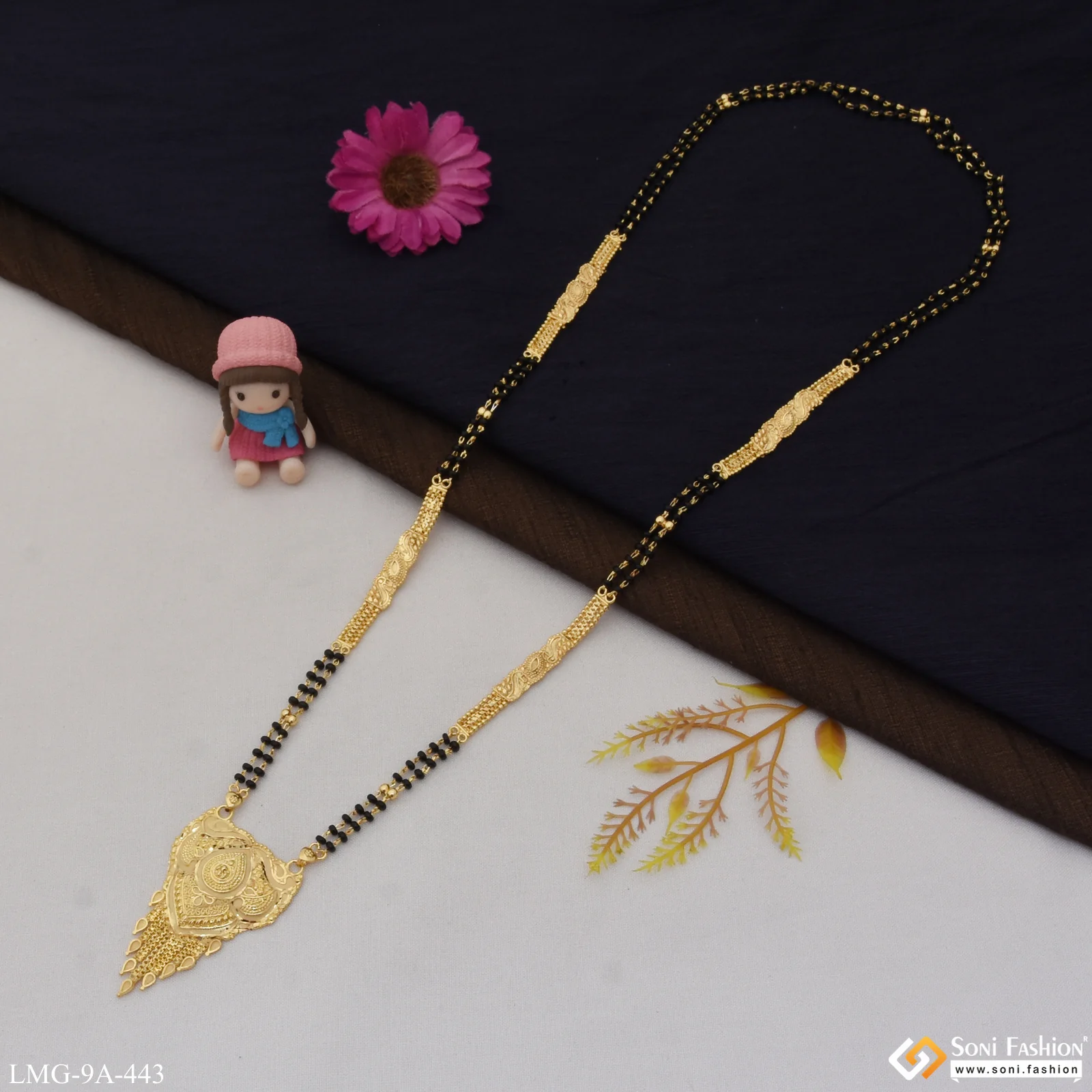 Superior Quality Fancy Design Gold Plated Mangalsutra for Women - Style A443 - Image 6