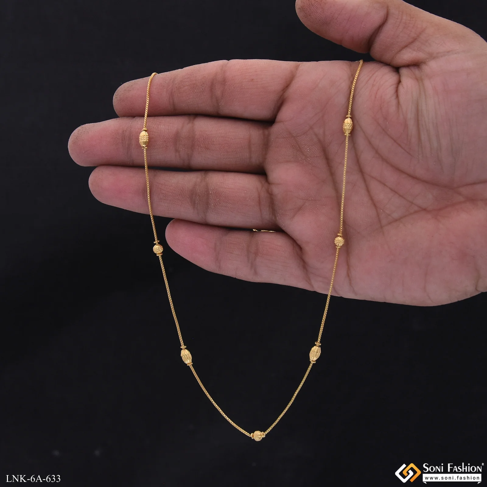 Superior Quality Gold Plated Ball Chain for Ladies - Style A633 - Image 6