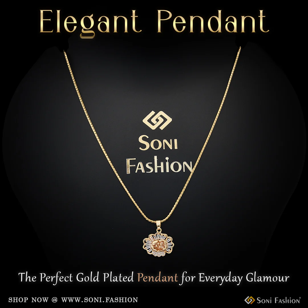 Superior Quality Gold Plated Chain Pendant for Ladies - Style A534