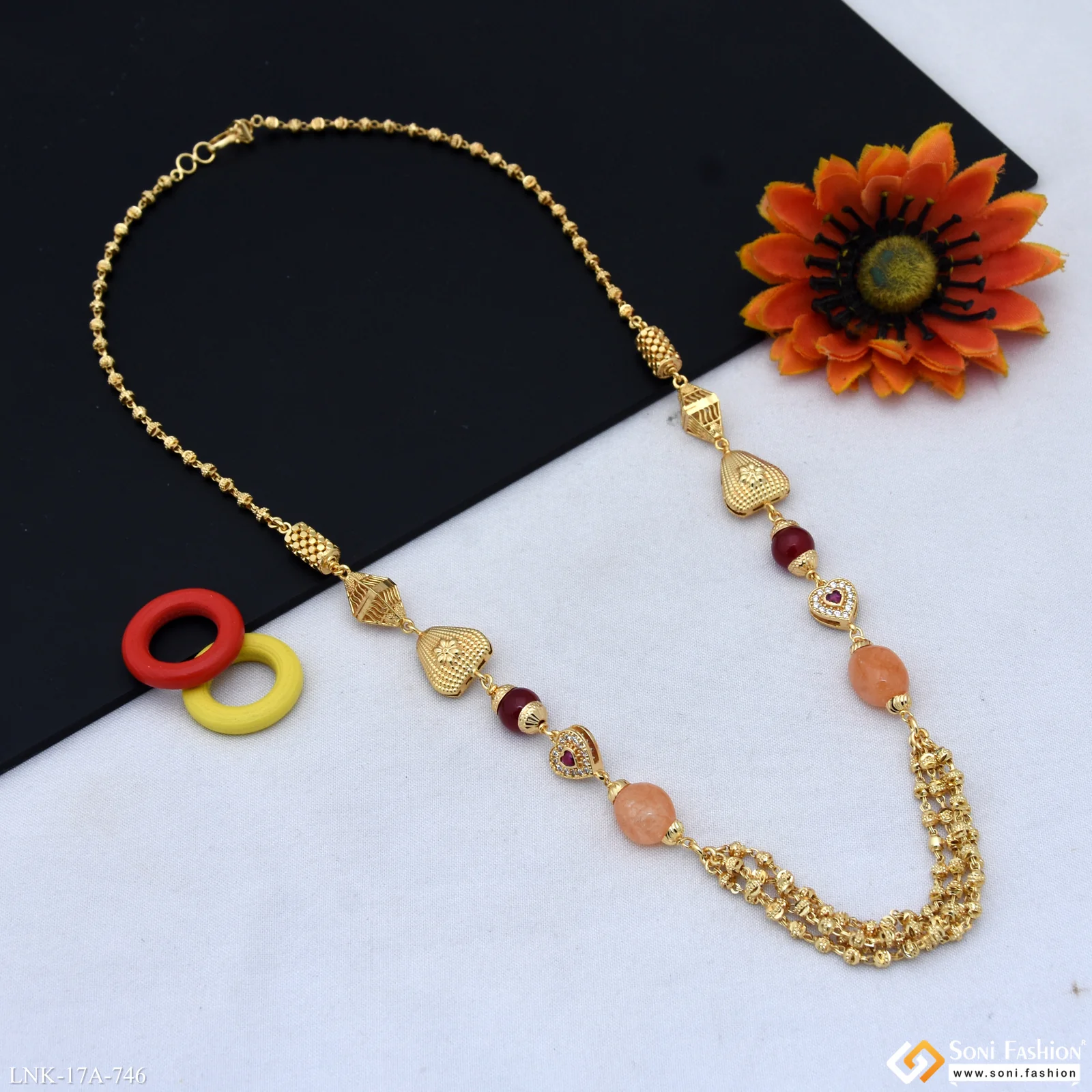 Superior Quality Gold Plated Mala for Women - Style A746 - Image 4