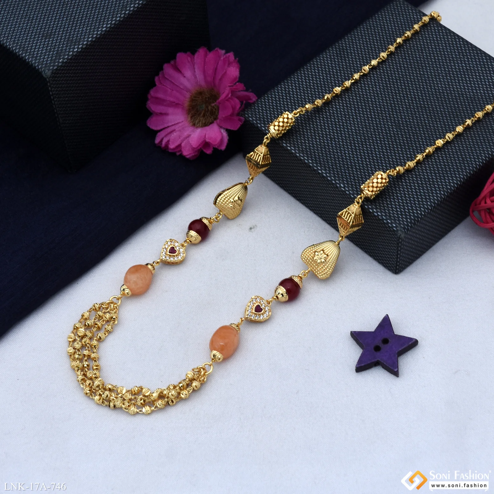 Superior Quality Gold Plated Mala for Women - Style A746 - Image 5