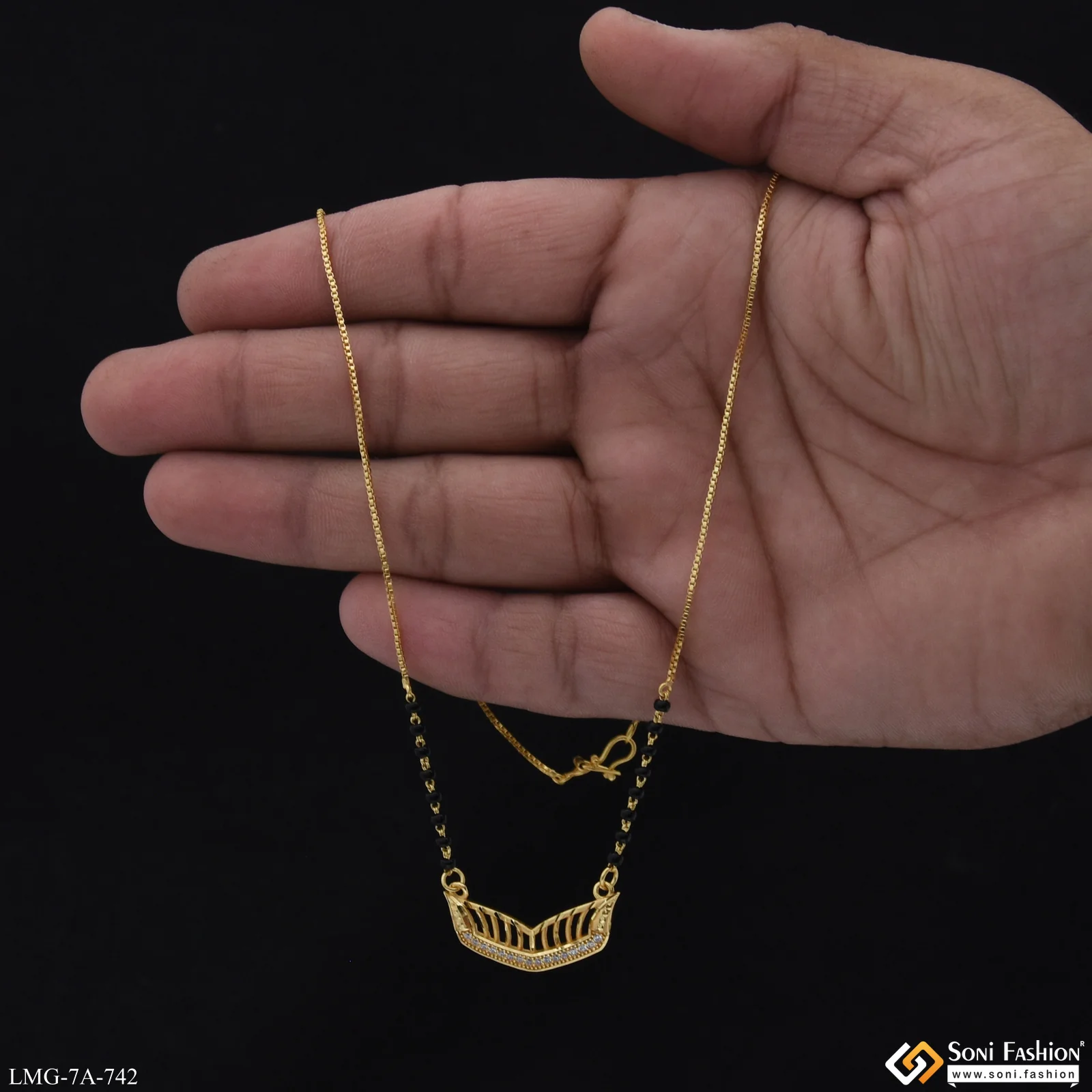 Superior Quality Gold Plated Mangalsutra for Women - Style A742 - Image 3