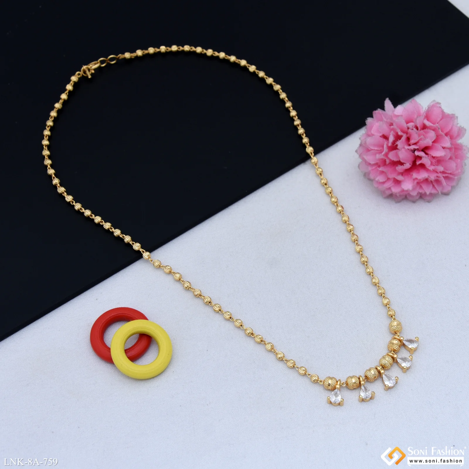 Superior Quality Gold Plated Necklace for Ladies - Style A759 - Image 4