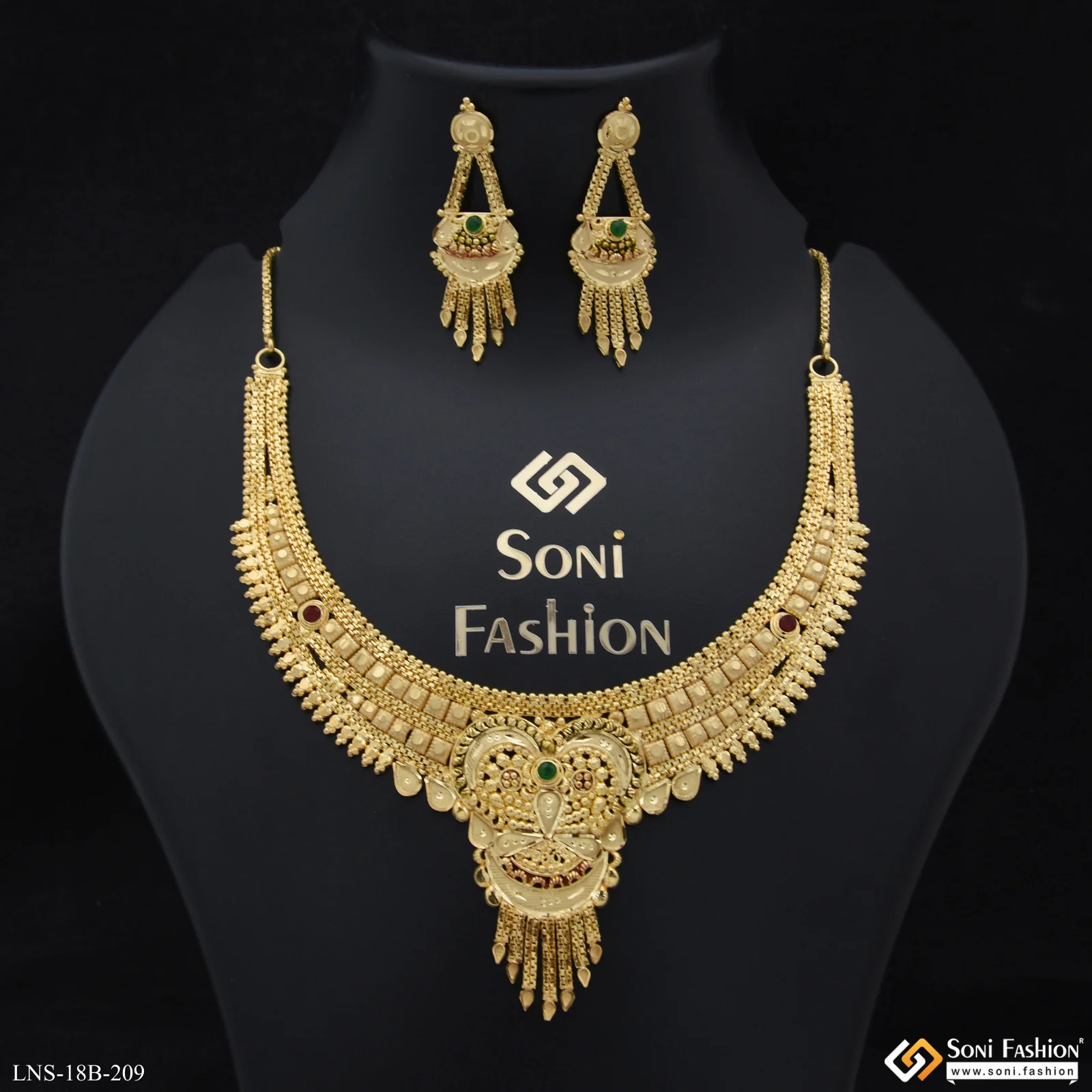 Superior Quality Gold Plated Necklace Set for Women - Style B209