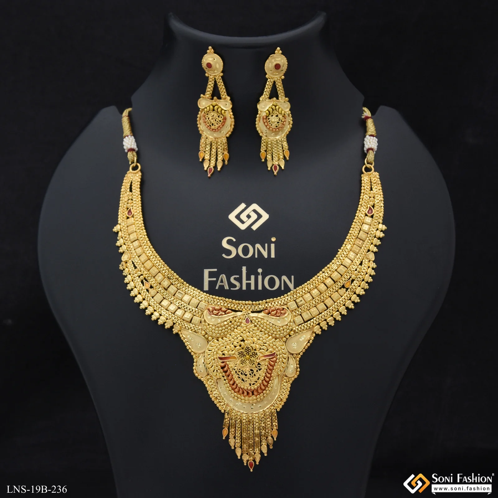 Superior Quality Gold Plated Necklace Set for Women - Style B236