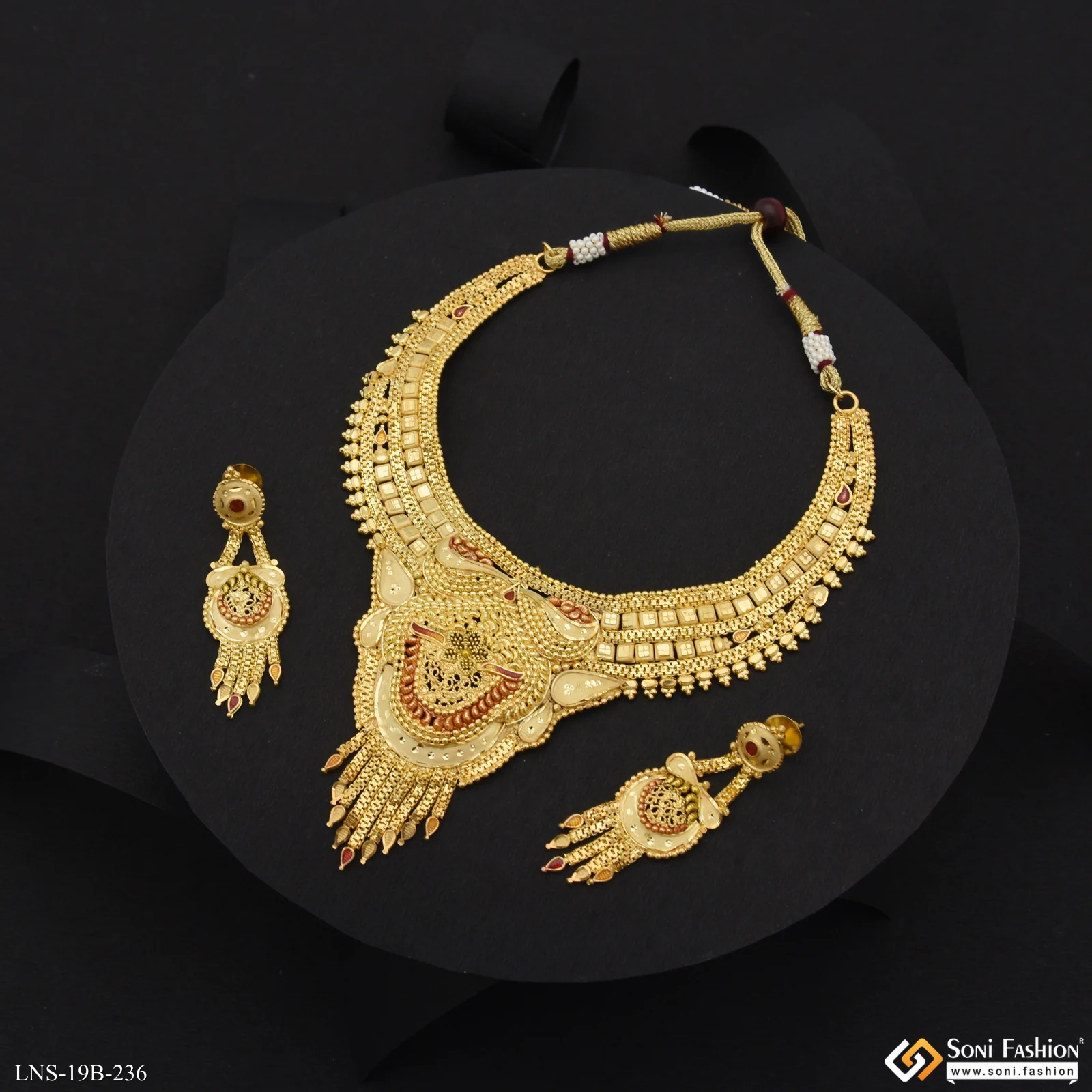 Superior Quality Gold Plated Necklace Set for Women - Style B236 - Image 2