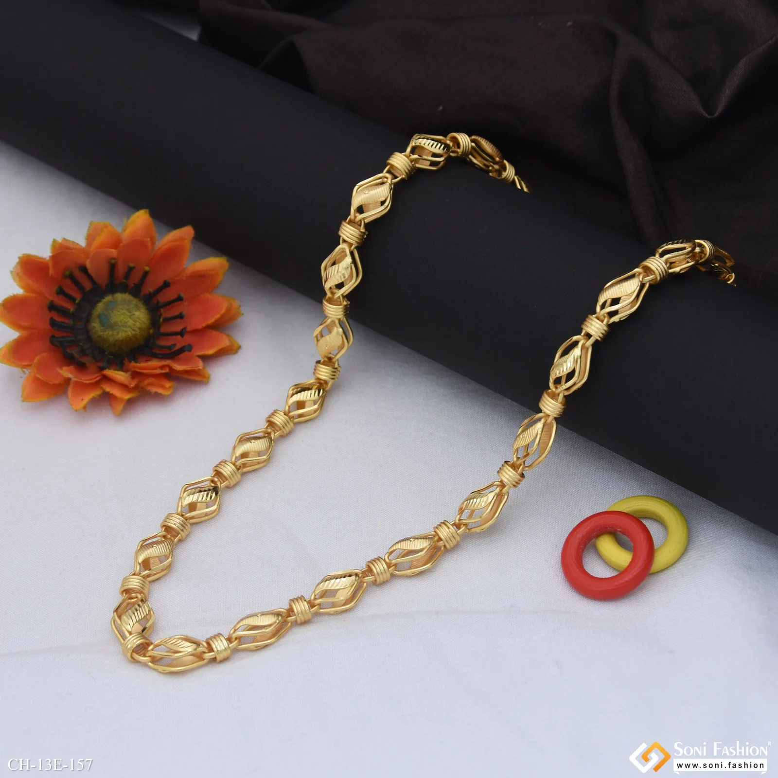 Superior Quality Gold Plated Kohli Chain for Men - Style E157 - Image 4