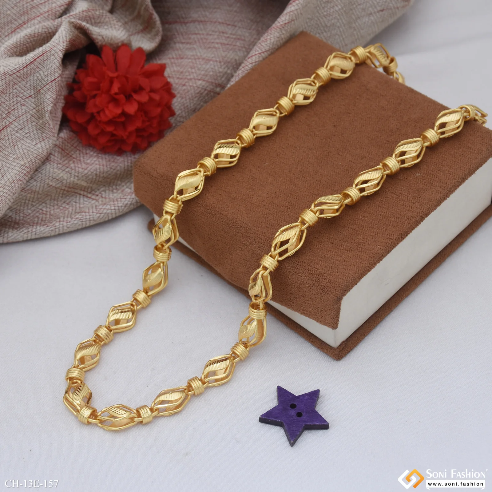 Superior Quality Gold Plated Kohli Chain for Men - Style E157 - Image 6