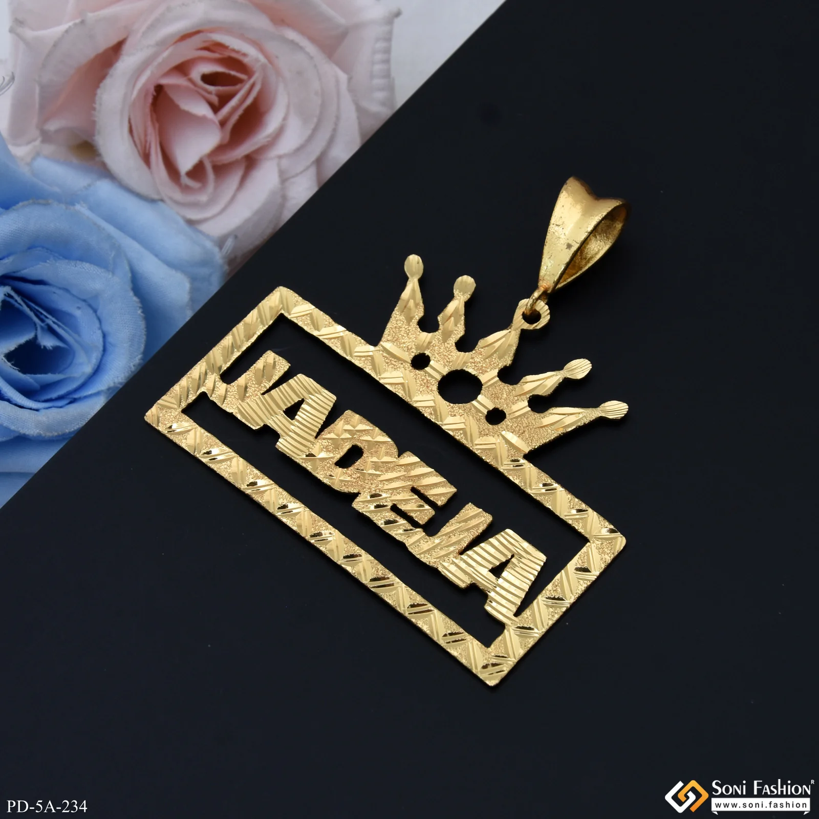 Superior Quality Graceful Design Jadeja Gold Plated Pendant for Men - Style A234 - Image 2