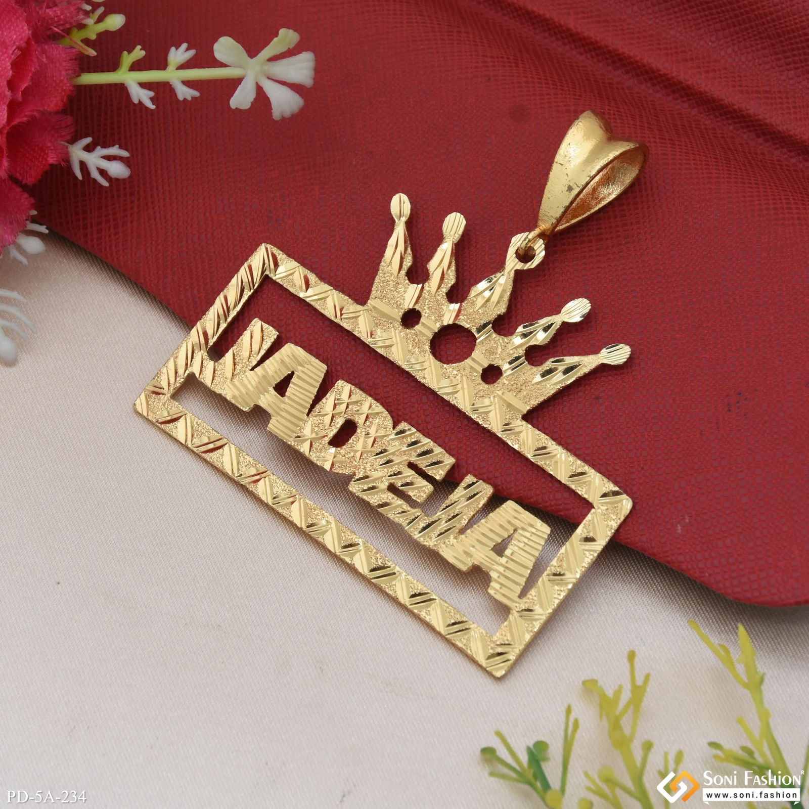 Superior Quality Graceful Design Jadeja Gold Plated Pendant for Men - Style A234 - Image 4