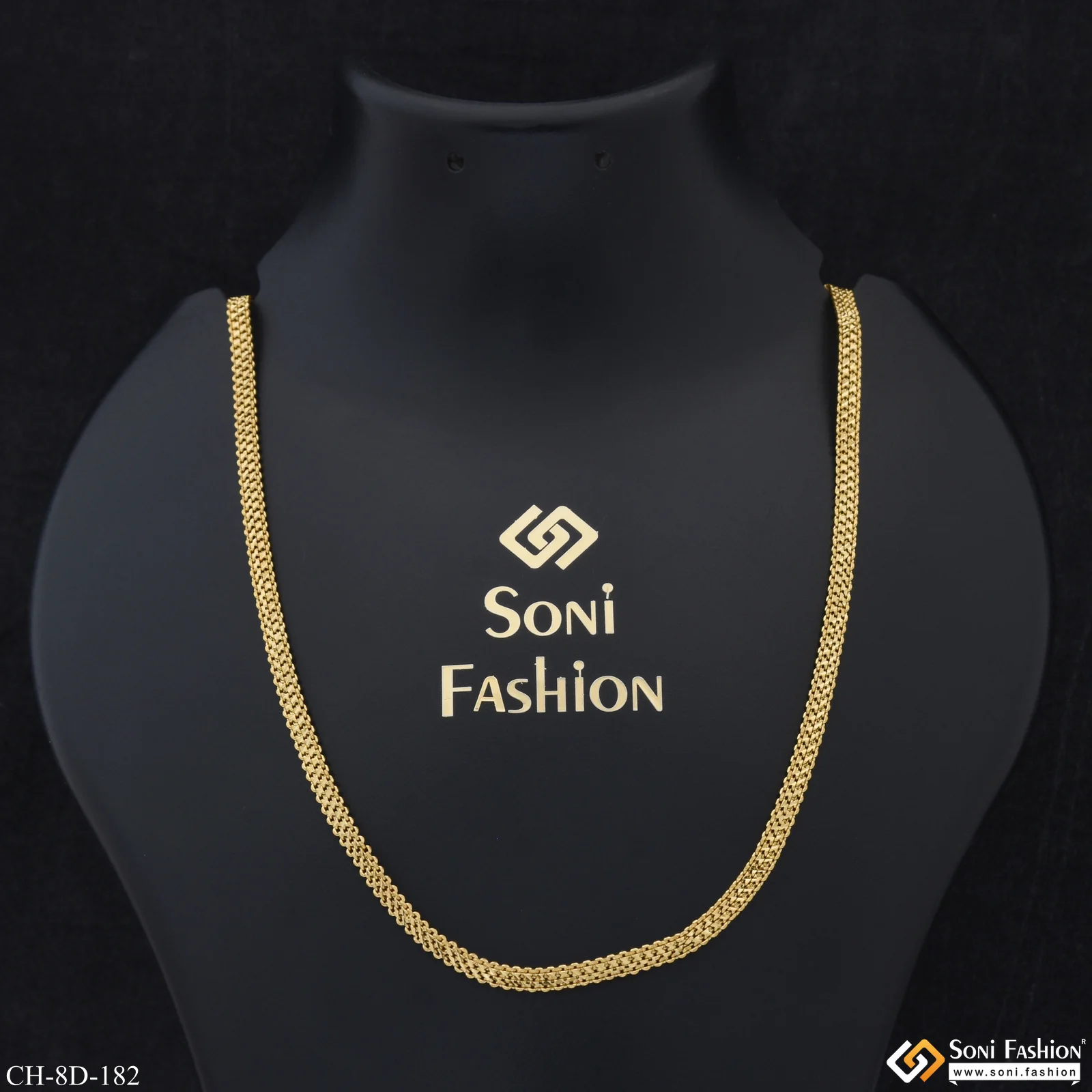 Superior Quality Hand-Crafted Design Gold Plated Chain for Men - Style D182 - Image 2