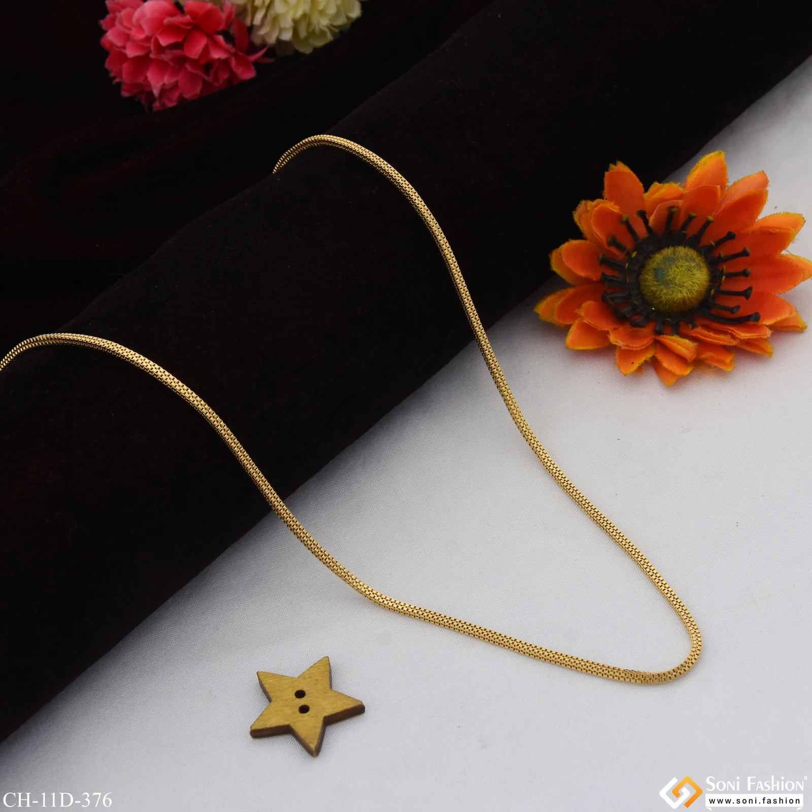 Superior Quality Hand-Crafted Design Gold Plated Chain for Men - Style D376 - Image 4