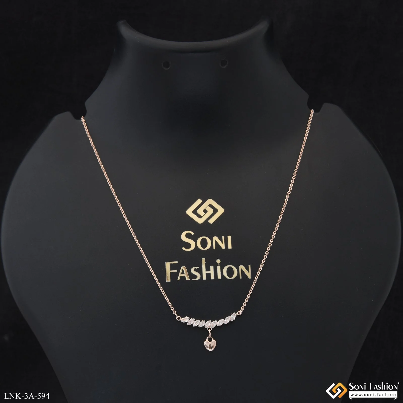 Superior Quality Rose Gold Color Necklace for Ladies - Style A594 - Image 5