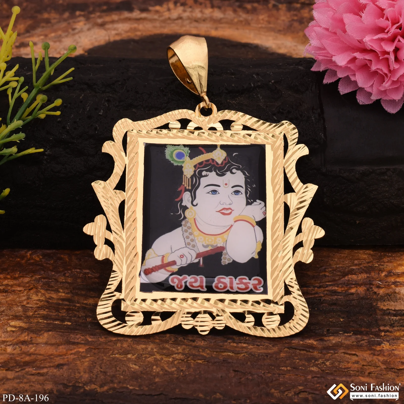 Jay Thakar Handmade Photo Charming Design Gold Plated Pendant For Men - Style A196 - Image 5