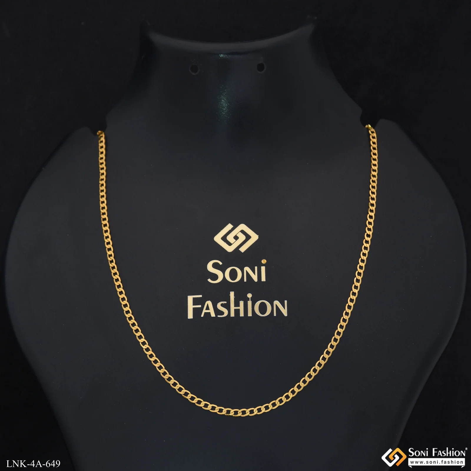 Timeless Tradition Design Gold Plated Chain for Ladies - Style A649
