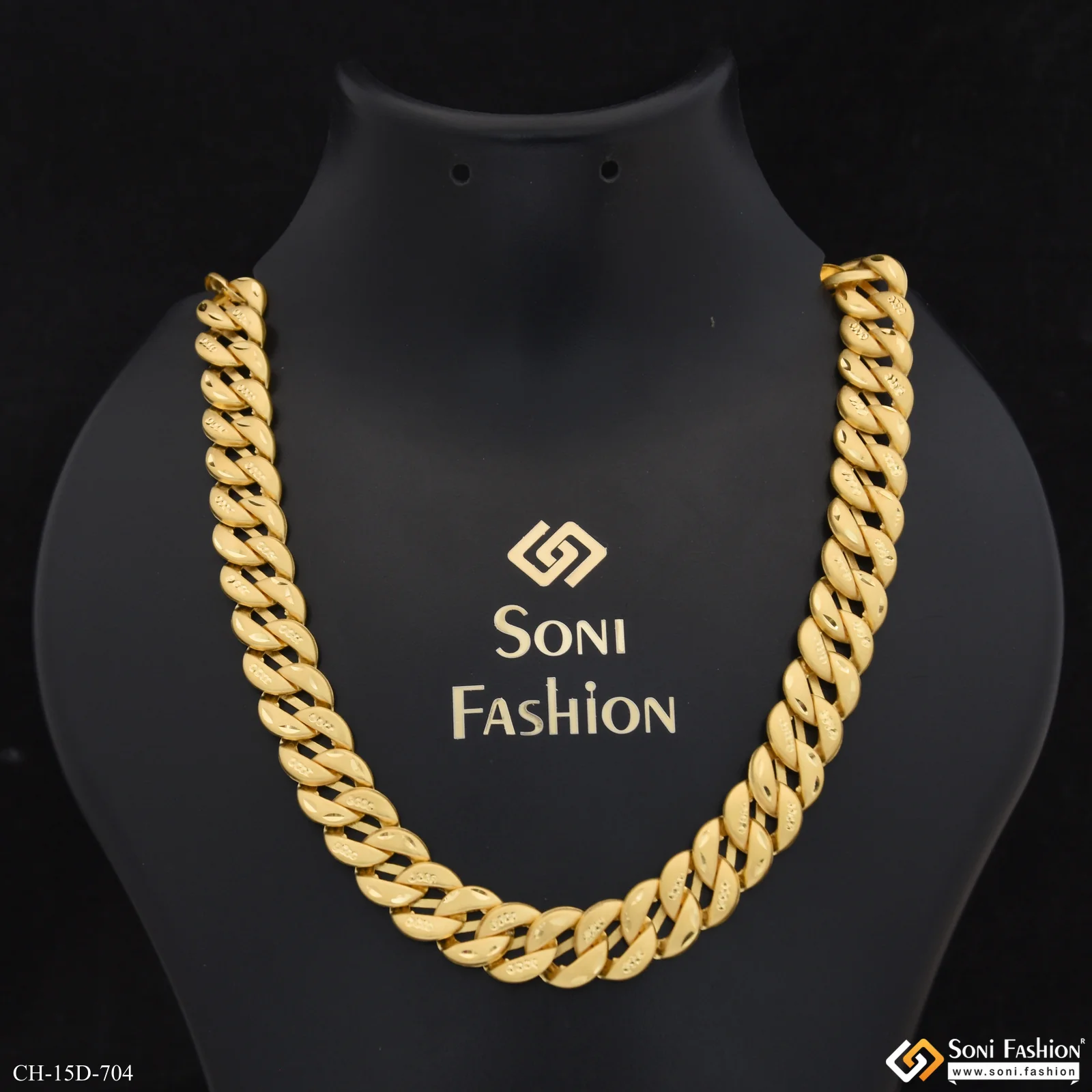 Traditional Design Gold Plated Pokal Chain for Men - Style D704