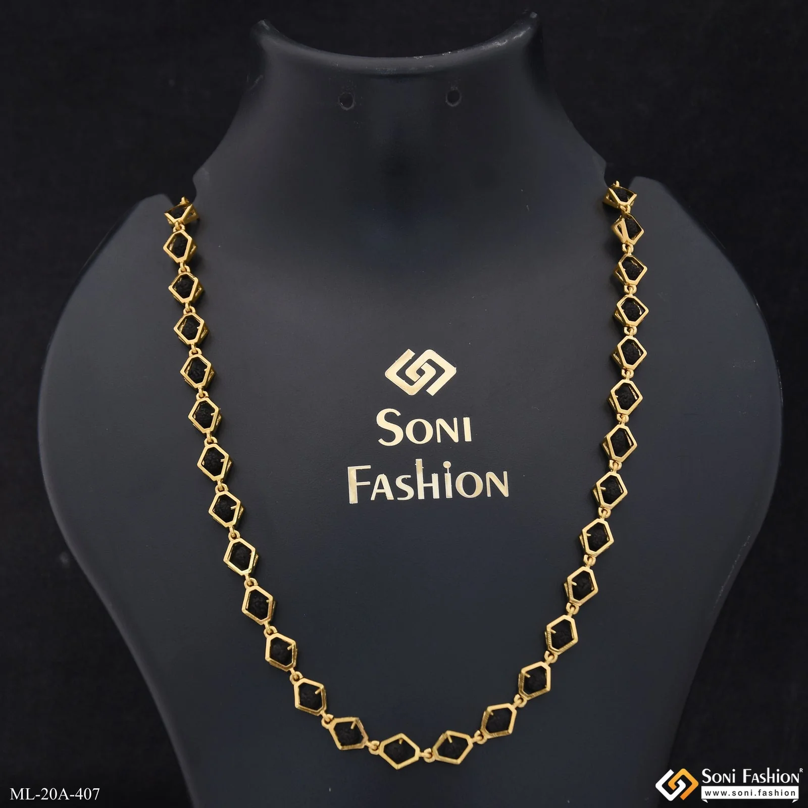 Trending Design 18k Gold Plated Rudraksha Mala for Men - Style A407 - Image 2