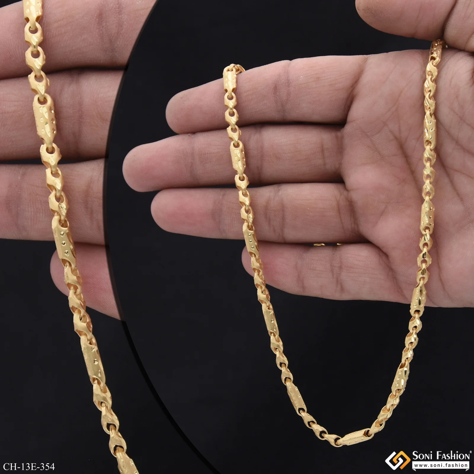 Trending Design Gold Plated Chain for Men - Style E354 - Image 2